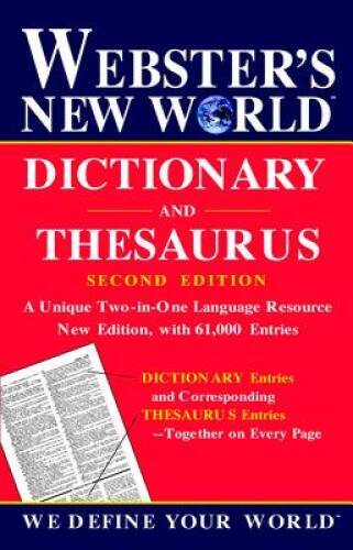 Webster’s New World Dictionary and Thesaurus, 2nd Edition – Hardcover – GOOD