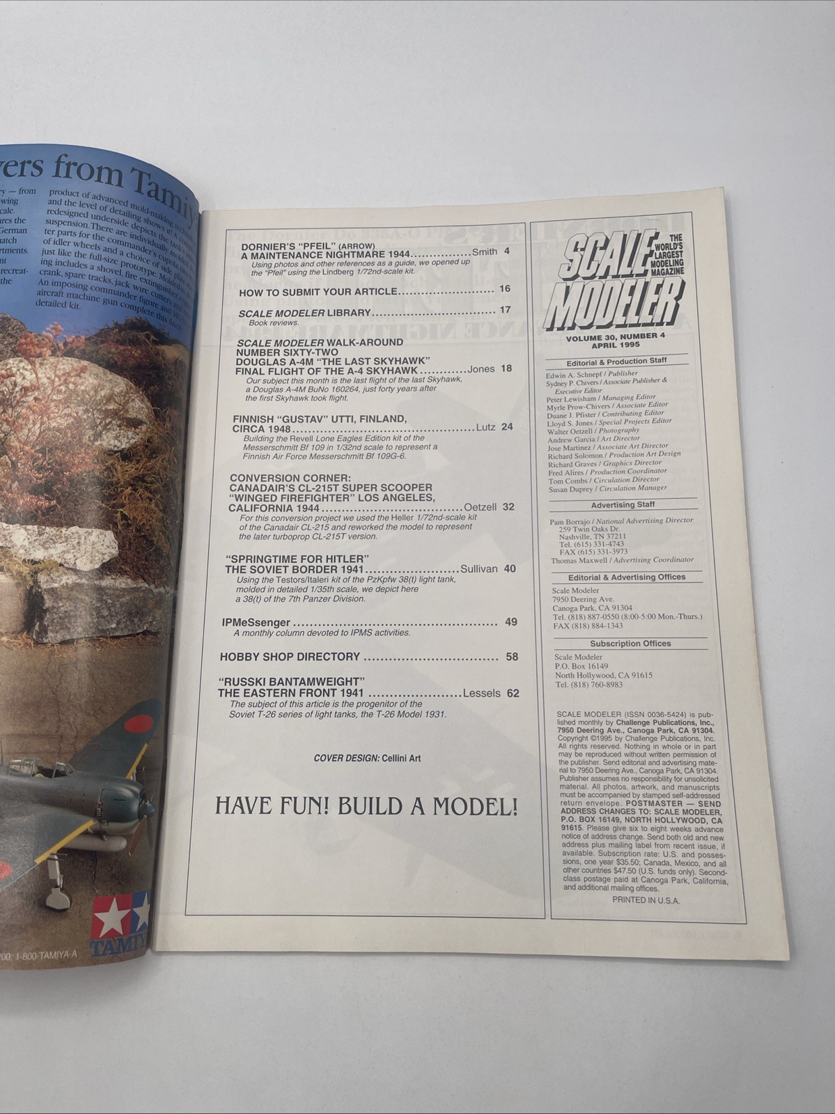 Scale Modeler Magazine April 1995 / Messerschmitt Bf 109G-6