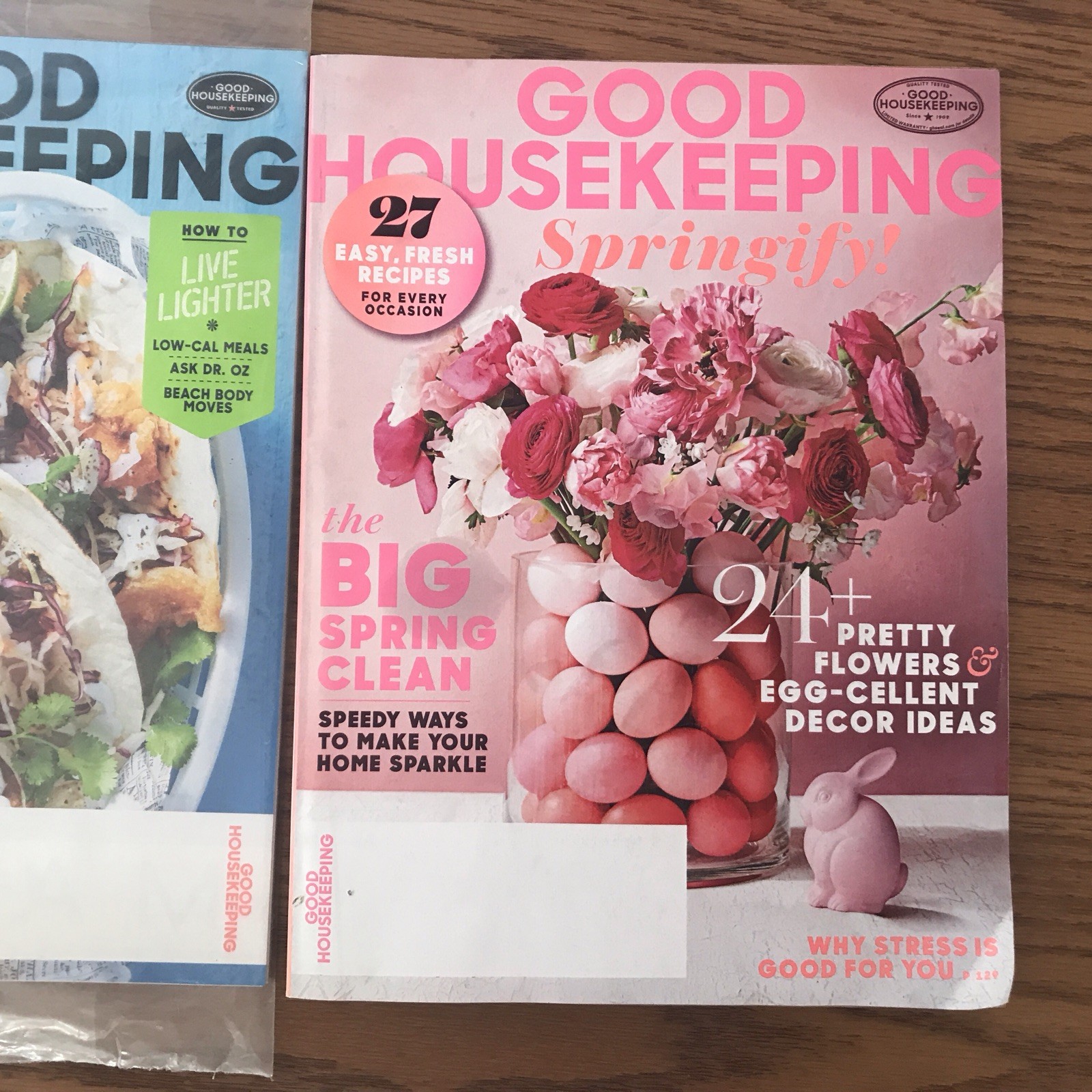 Good Housekeeping Magazines Dec 2015, oct 2017, sept 2017, April 2016; Jan 18