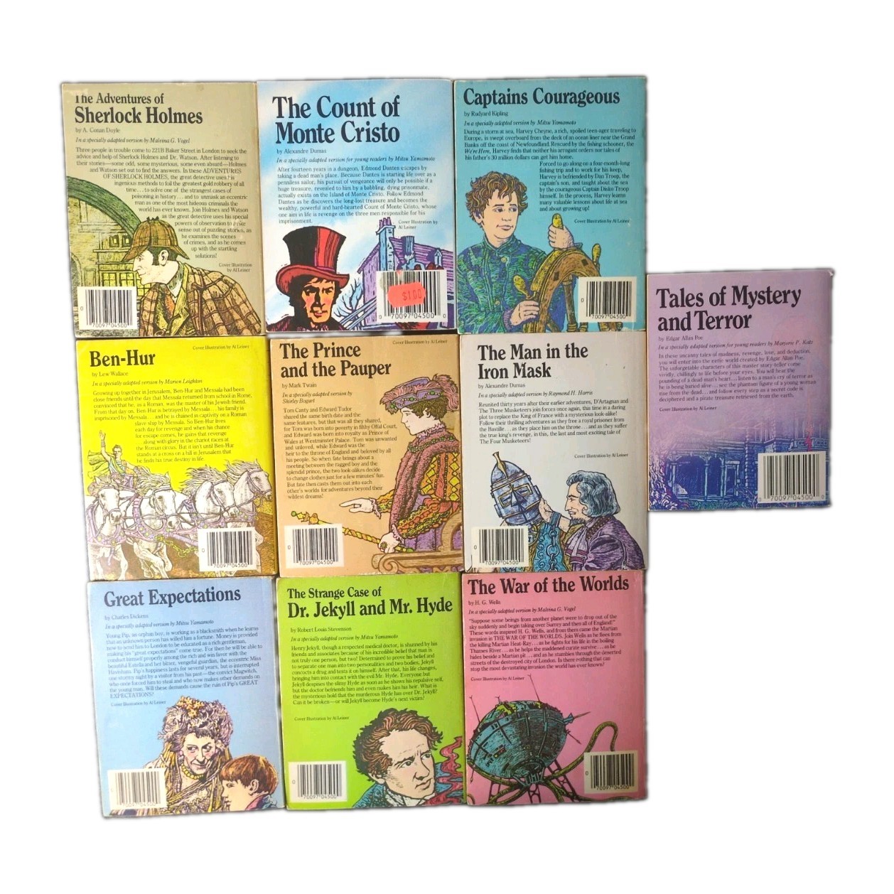 Moby Books Illustrated Classic Editions Lot 10 Paperback Mini Books 1970s-1980s