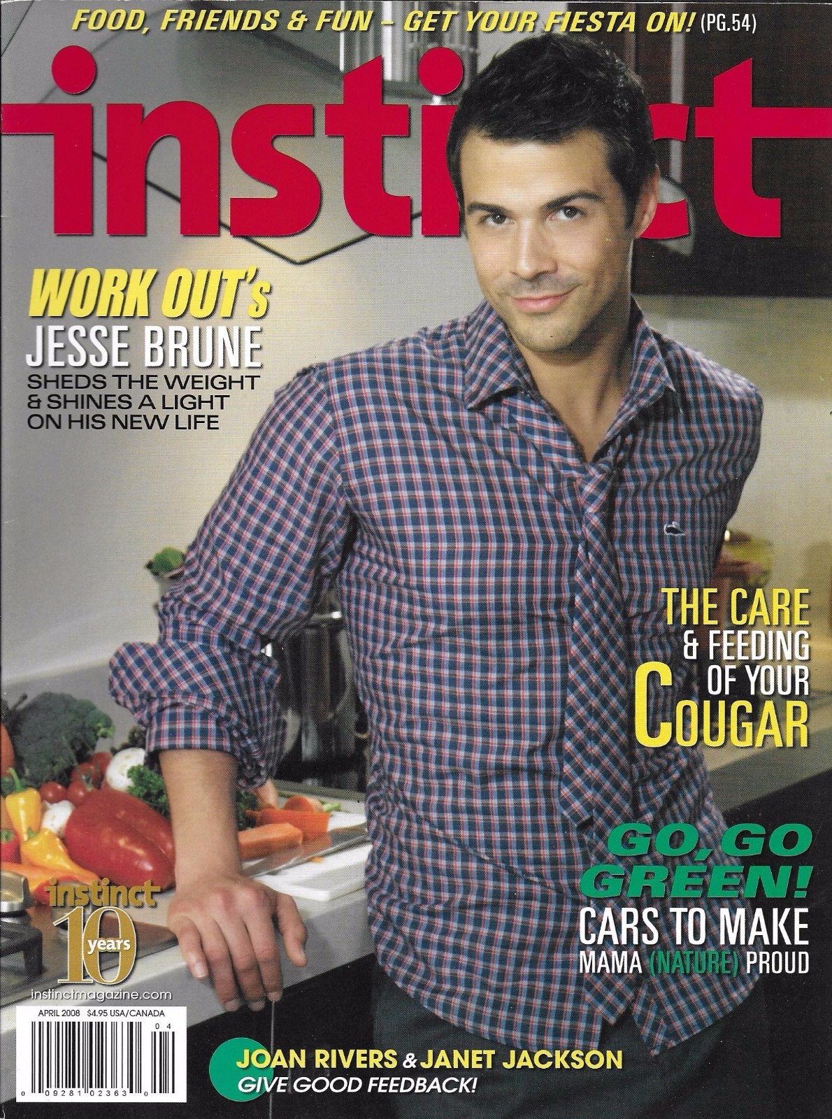 Instinct Magazine Jesse Brune Fashion Going Green San Juan Joan Rivers 2008