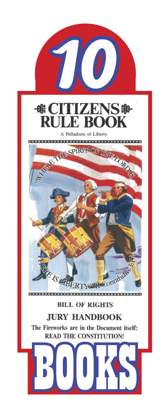 Original Citizens Rule Book Bill of Rights Jury Handbook Pocket Sized (10 pack)