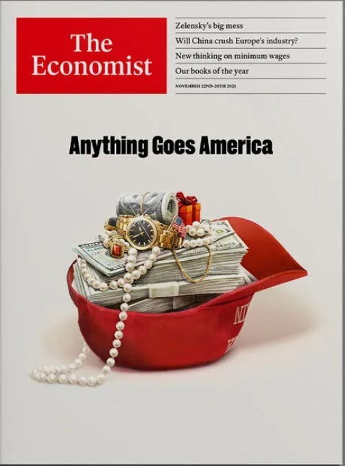 The Economist Weekly Magazine (US)Issue Nov 22-28th, 2025/ ANYTHING GOES AMERICA