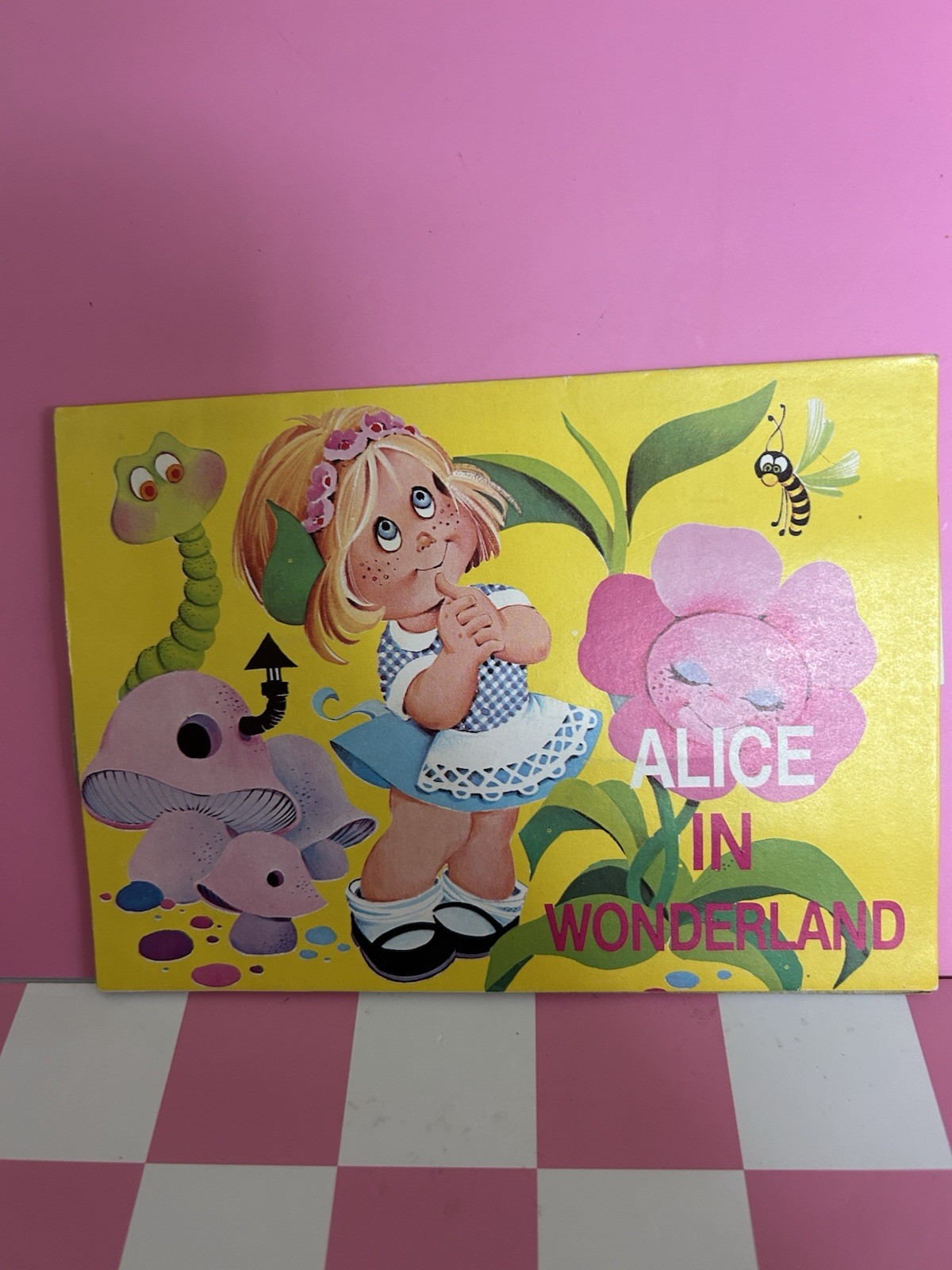 Alice In Wonderland Mini Panorama Pop Up Book Series Brown Watson Vintage 1981
