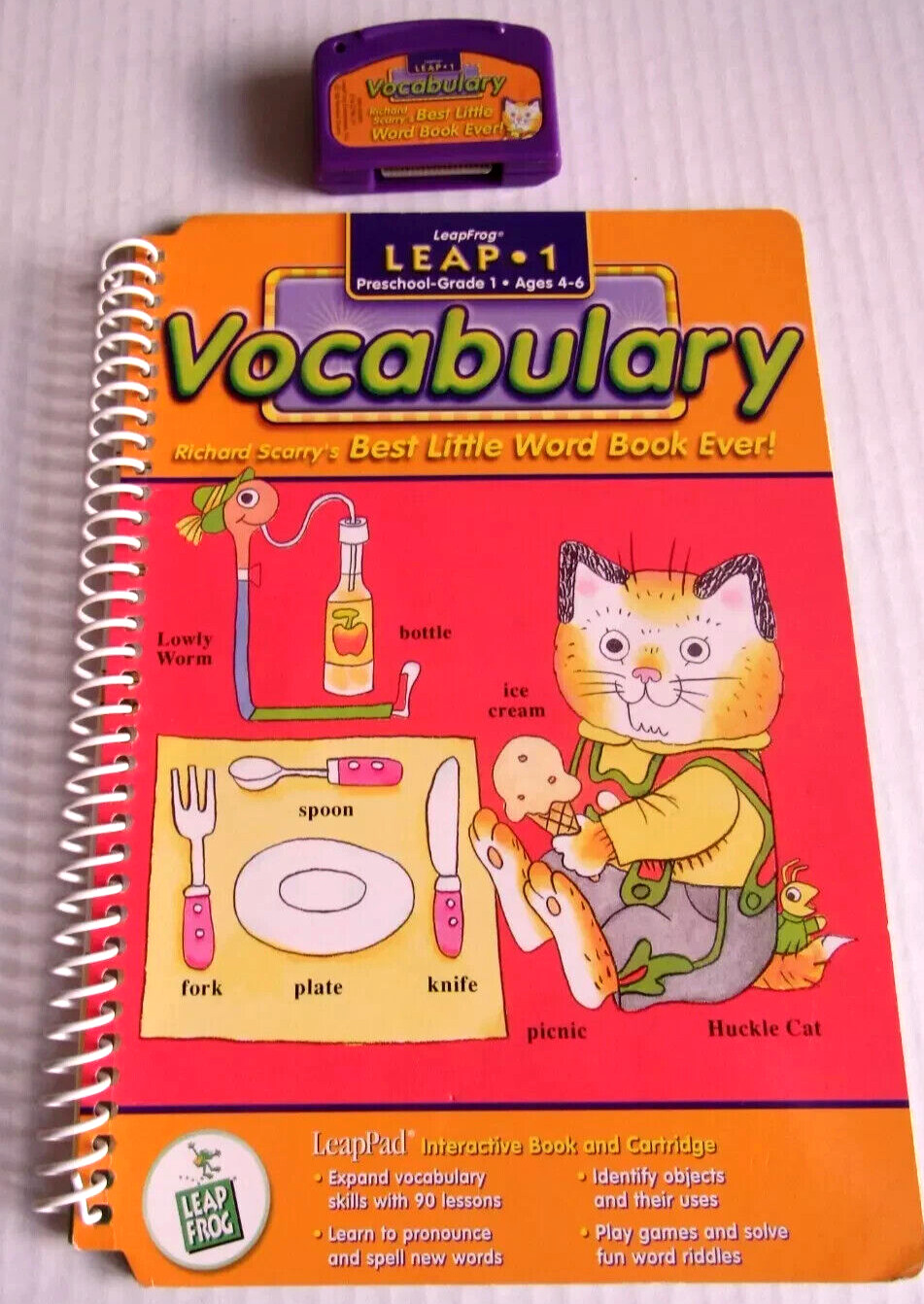 Leap Frog Pad Leap 1 VOCABULARY Best Little Word Book Ever! Book w Cartridge