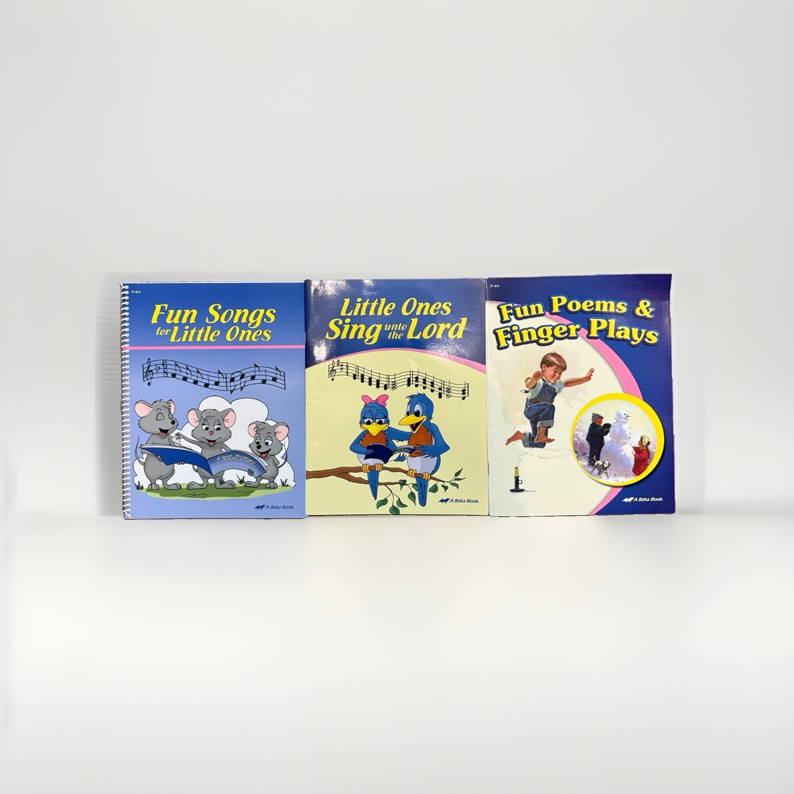Abeka Preschool-K4 Fun Poems & Finger Plays, Fun Songs, Little Ones Sing Books