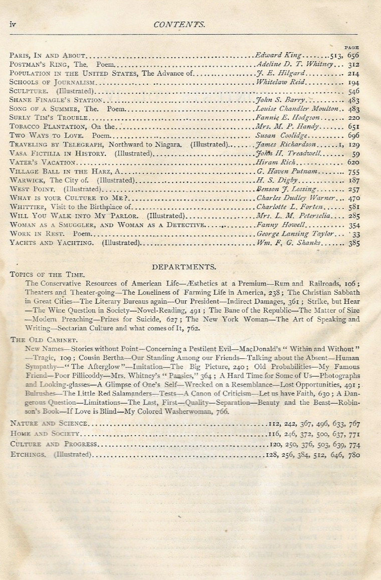SCRIBNER’S MAGAZINE, Volume IV, May-Oct 1872, Corfu,Paris, WEST POINT by Lossing