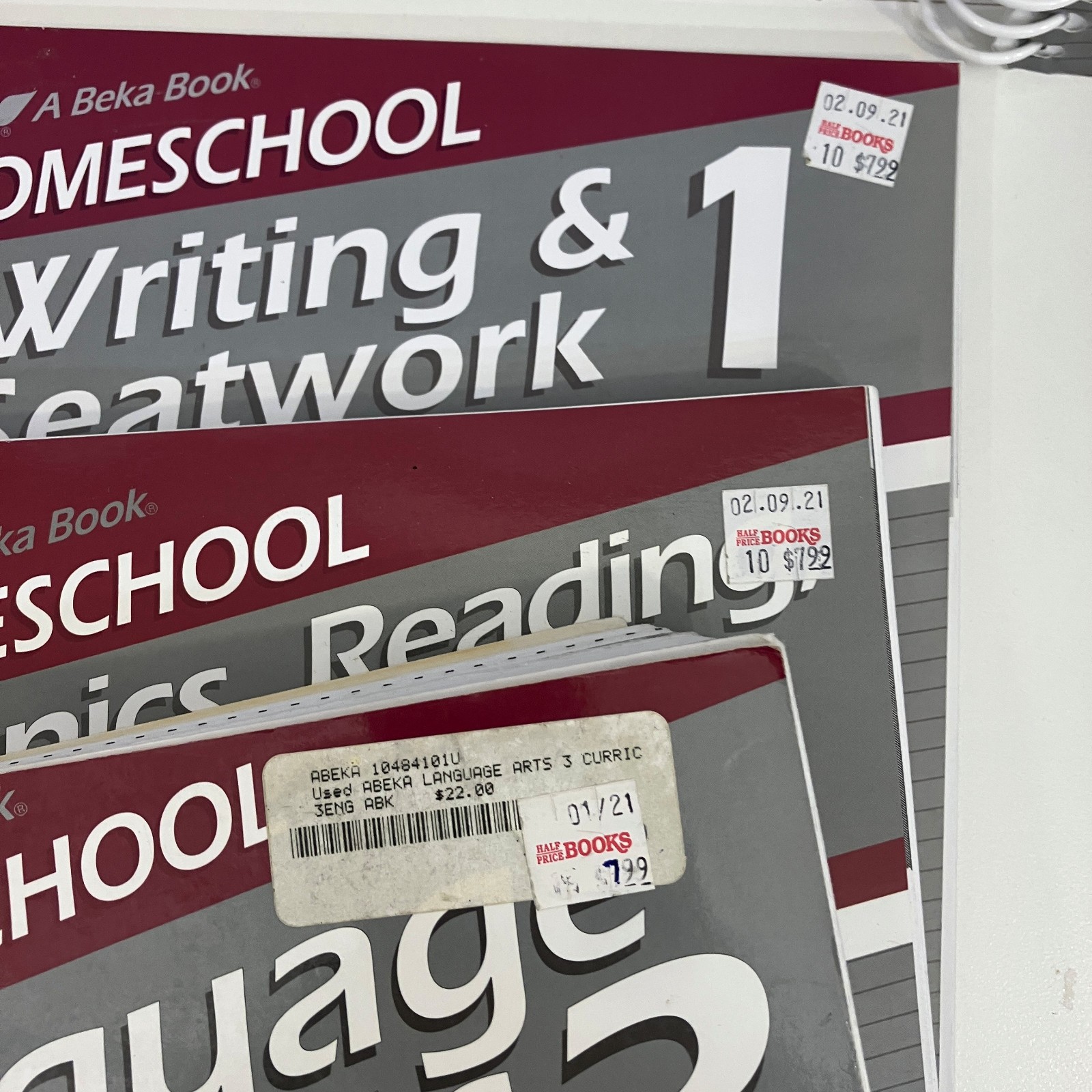 5 Abeka Elementary Language Arts Reading Writing Homeschooling Curriculum Books