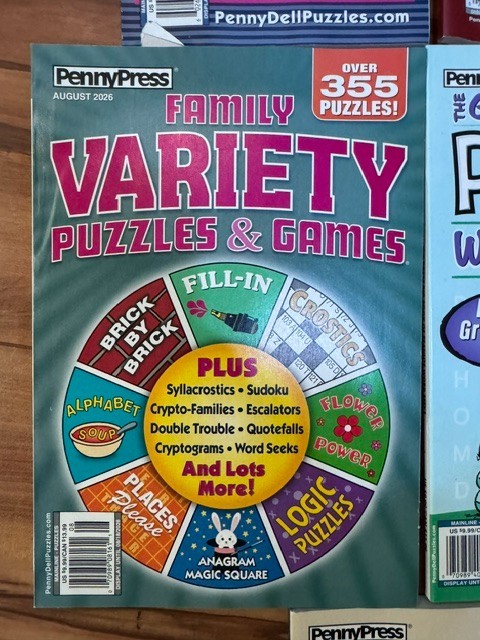 Lot (9) New Variety Puzzle Books Magazines Puzzles Games Crossword Word Seek