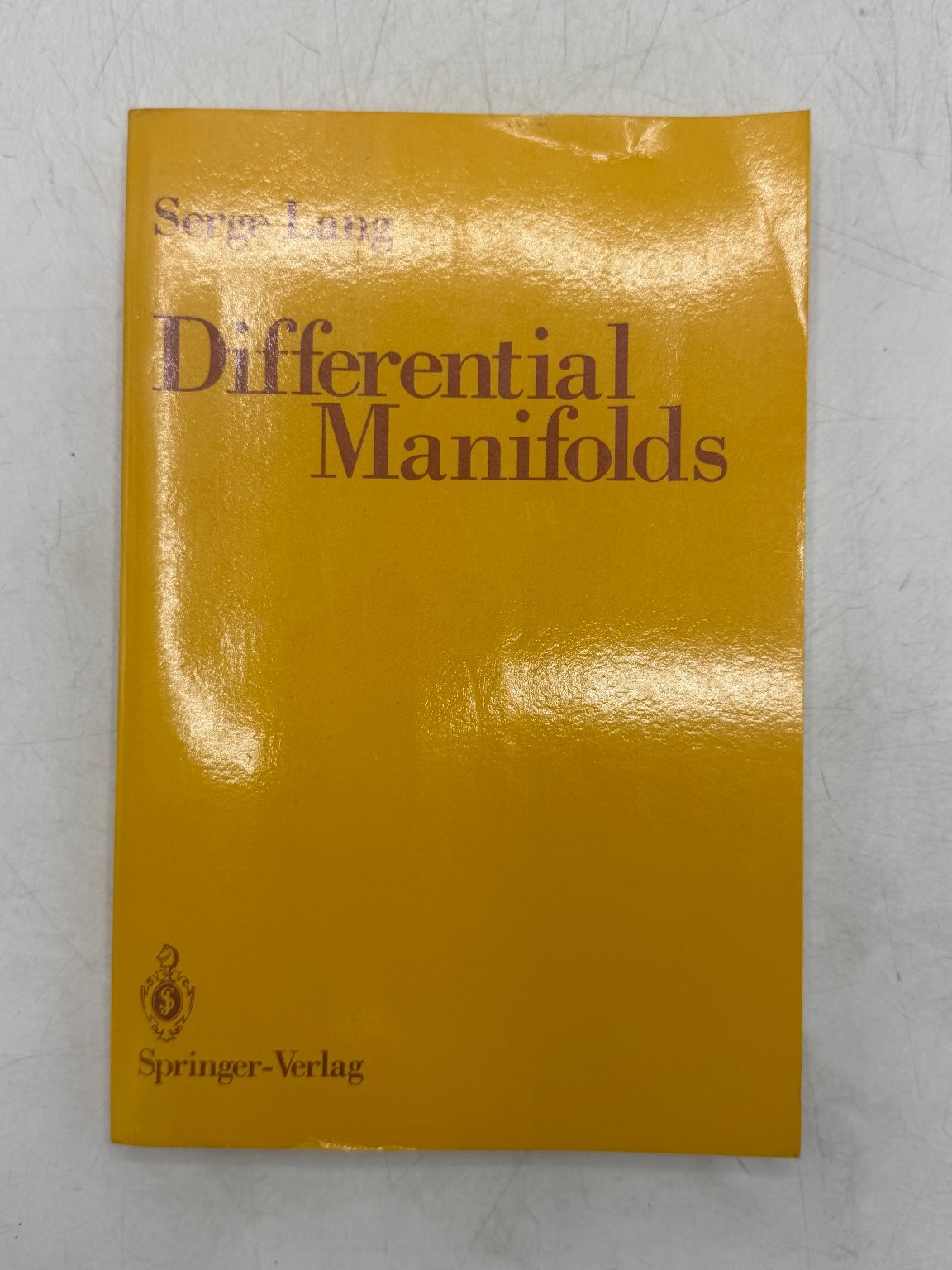 Differential Manifolds Serge Lang 1988 Second Printing Mathematics