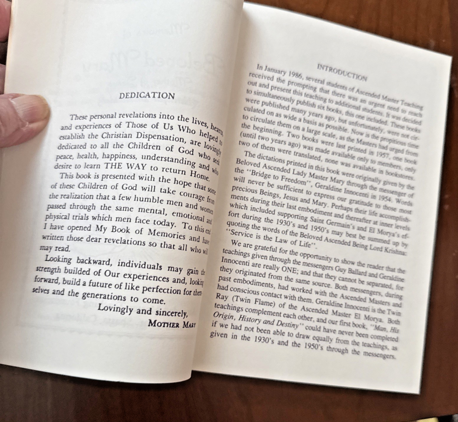 Memories of Beloved Mary Mother of Jesus By Thomas Printz – Ascended Master 1986
