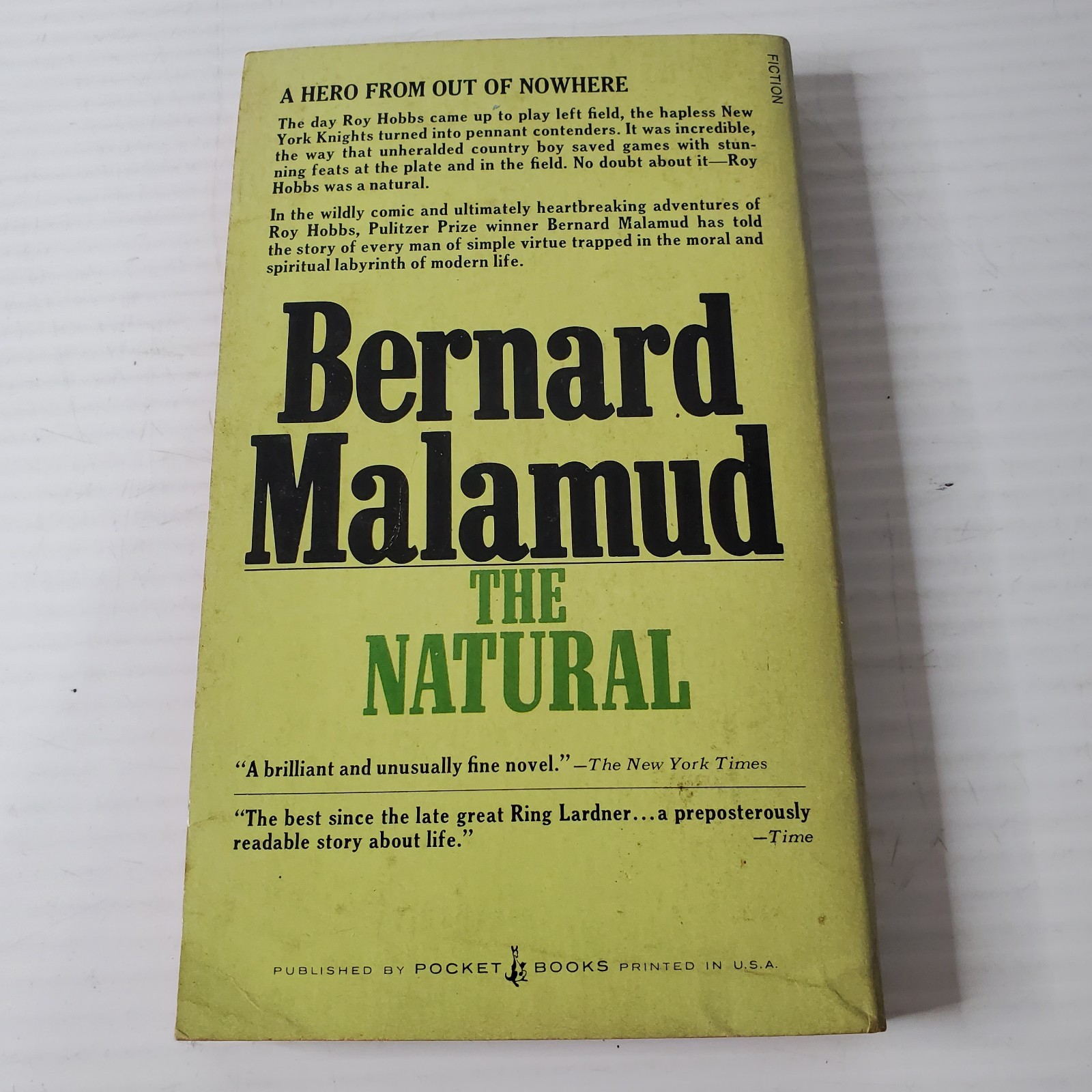 The Natural By Bernard Malamud 1973 Vintage Paperback Pocket Books New York