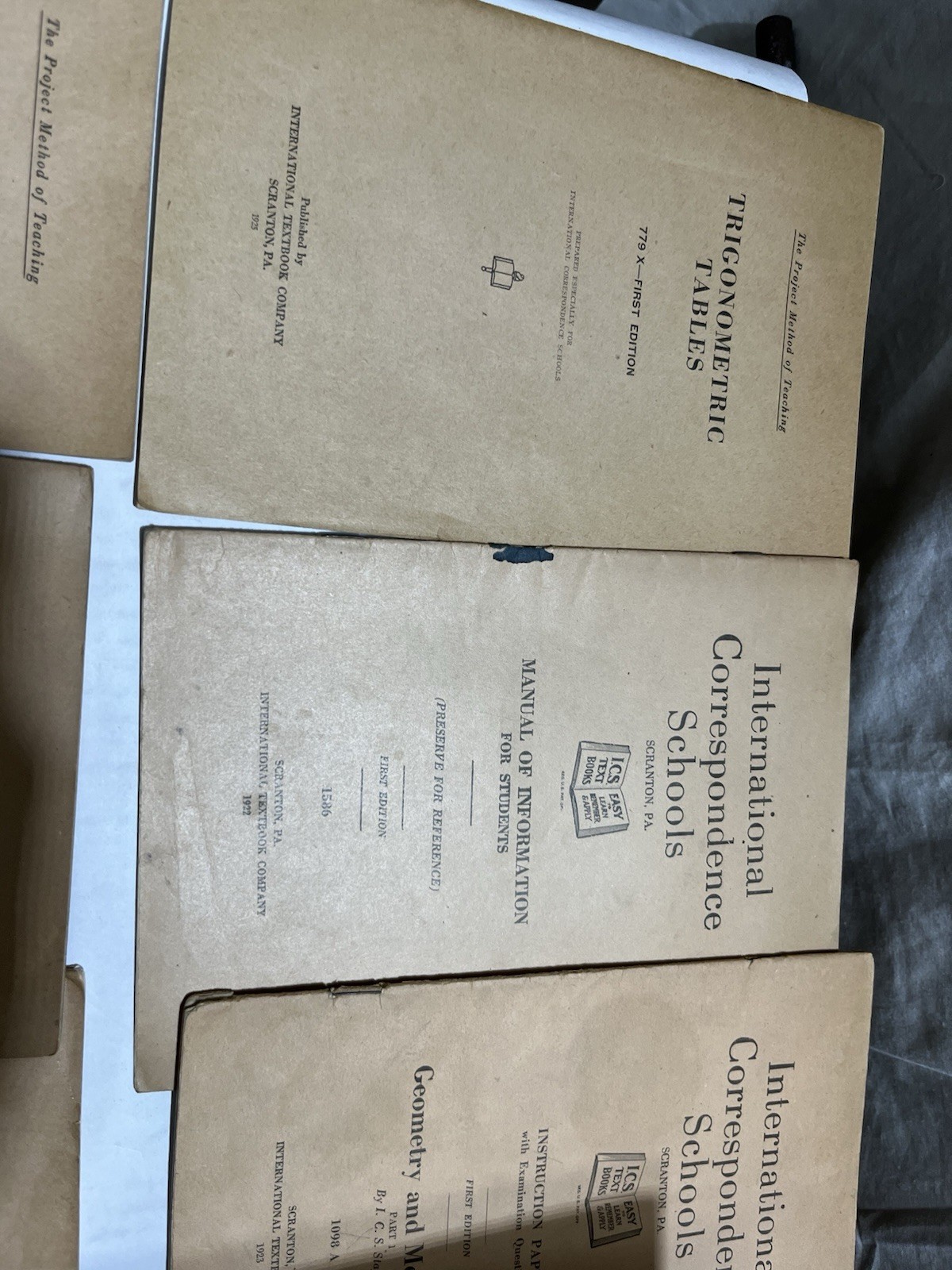 15x Project Method of Teaching Instruction Paper Booklet I.C.S Surveying Math