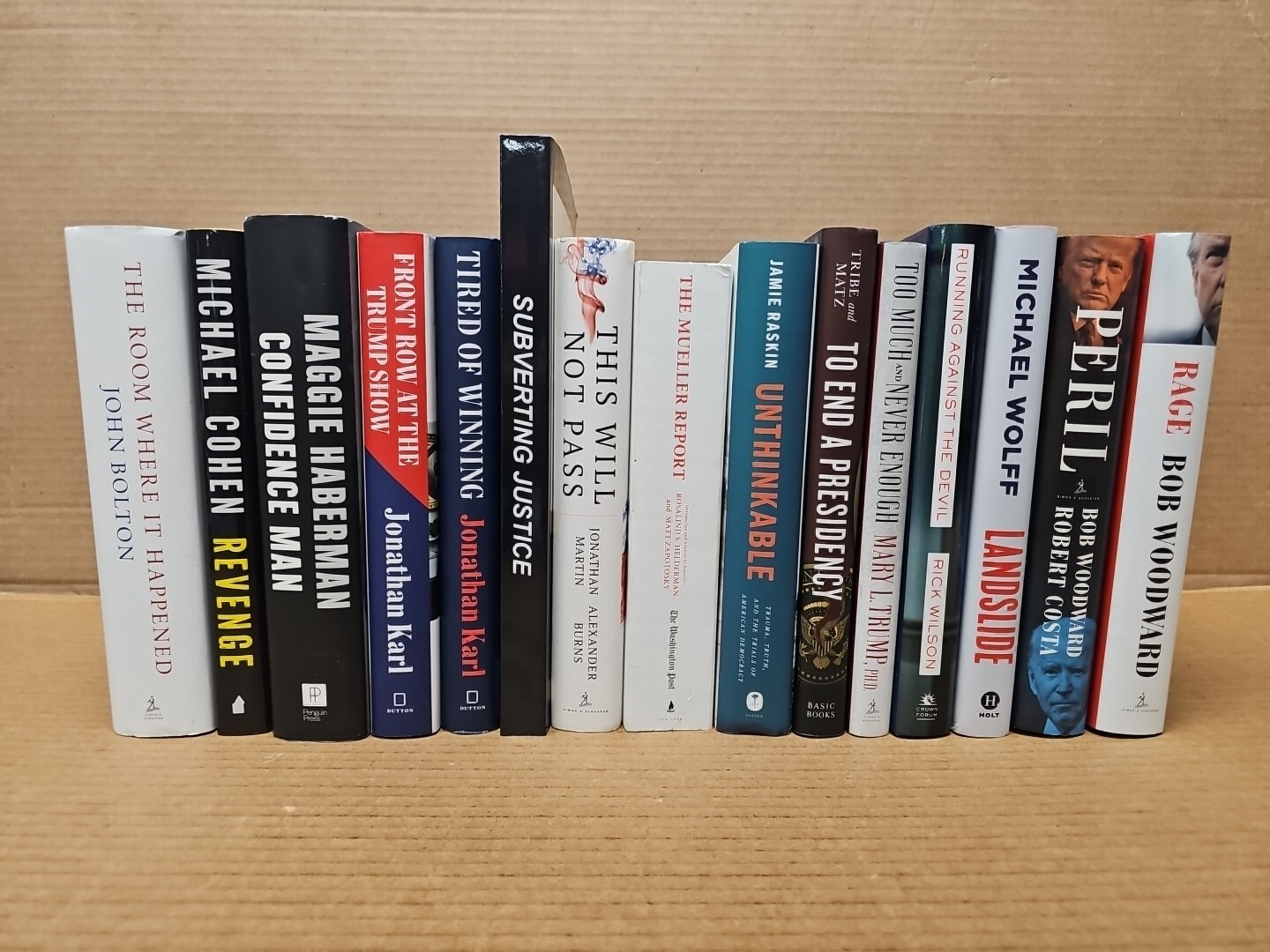 15 Book Lot Anti Donald Trump Books – Cohen Karl Mueller Raskin Wolff Woodward +