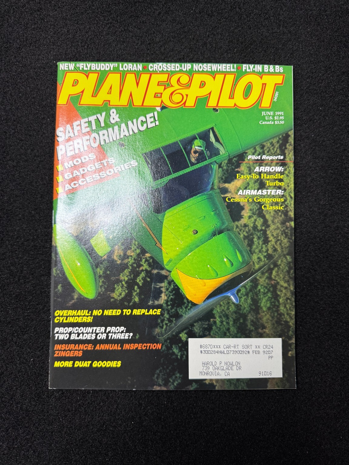 Plane & Pilot Magazine June 1991 Aviation Aircraft Safety Performance Vintage