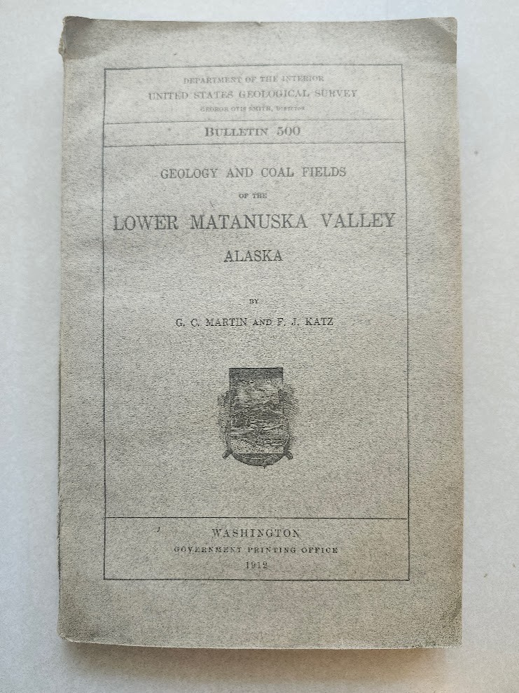 Geology Lower Matanuska Valley Alaska Vintage Geological Survey Bulletin 1912 !!