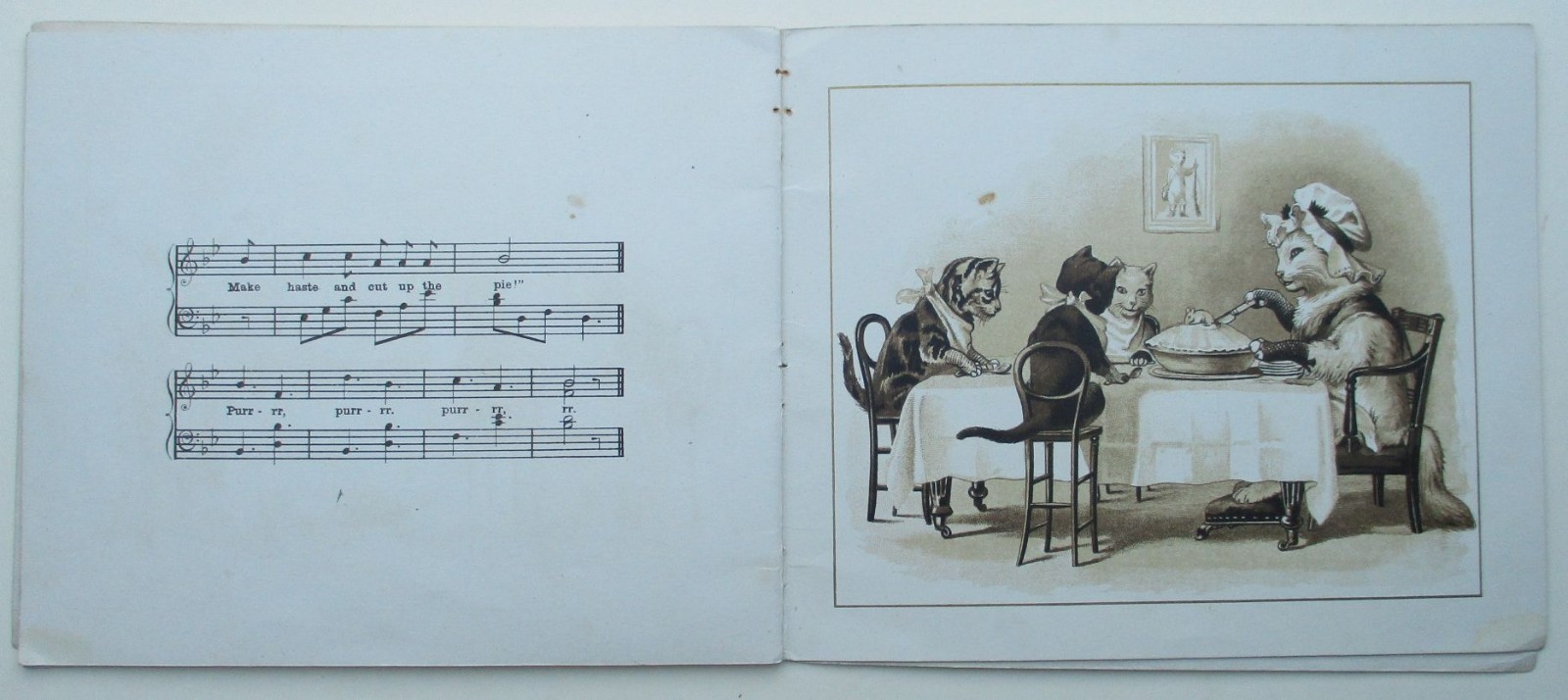 EXTREMELY RARE ANTIQUARIAN C. 1886 THREE LITTLE KITTENS E CALDWELL ILLUSTRATED
