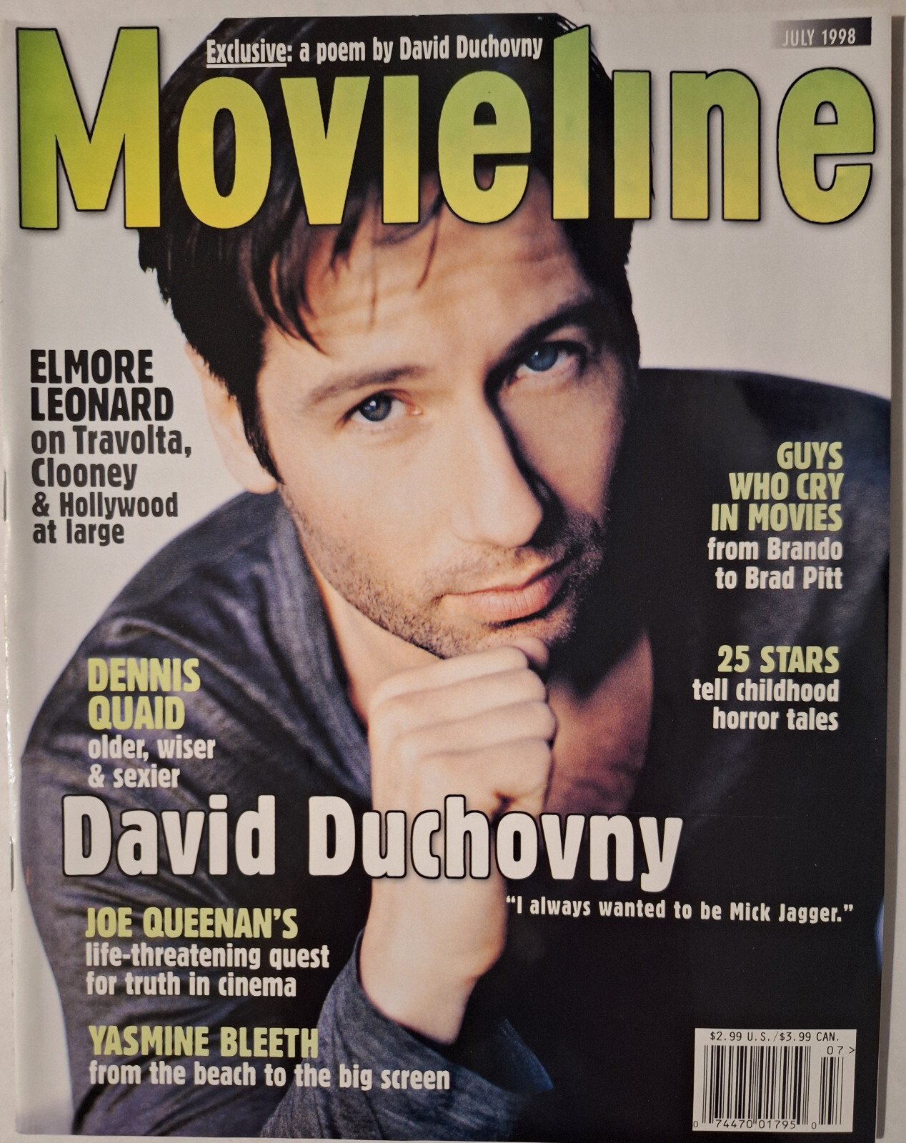Movieline Magazine (July 1998) Duchovny/Elmore Leonard/Dennis Quaid/Harry Hamlin