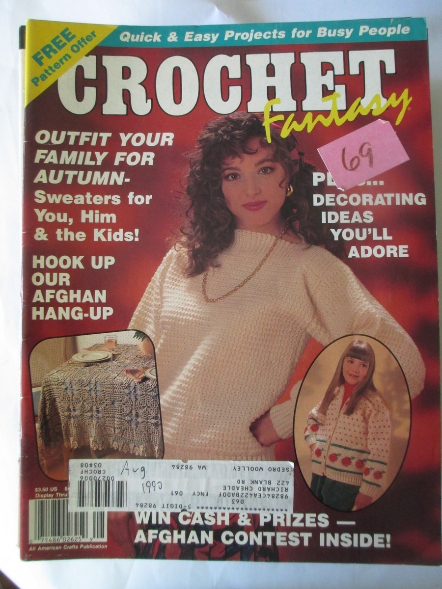 Crochet Fantasy magazine issues 1990 2004 choice $4 + flat Shipping