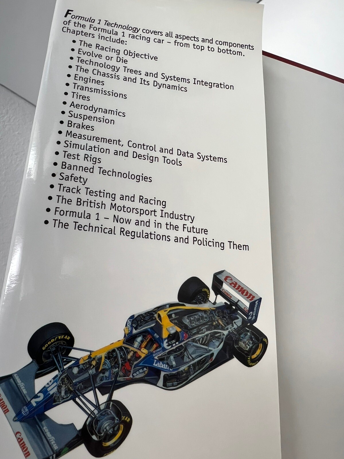 Formula 1 Technology By Peter Wright 2001 Hardcover