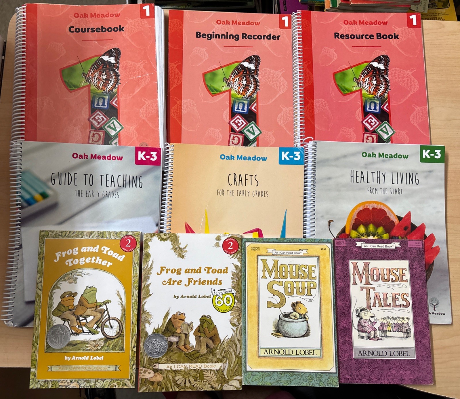 Lot 10 Oak Meadow Grade 1 + K-3 Essentials Curriculum + Readers READ DESCRIPTION