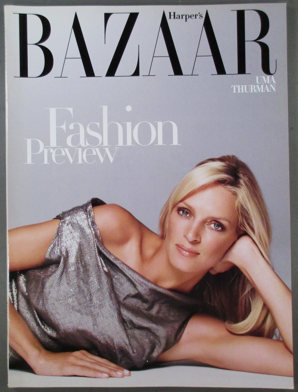 Harper’s Bazaar Uma Thurman Magazine Fashion Preview January 2008 Issue