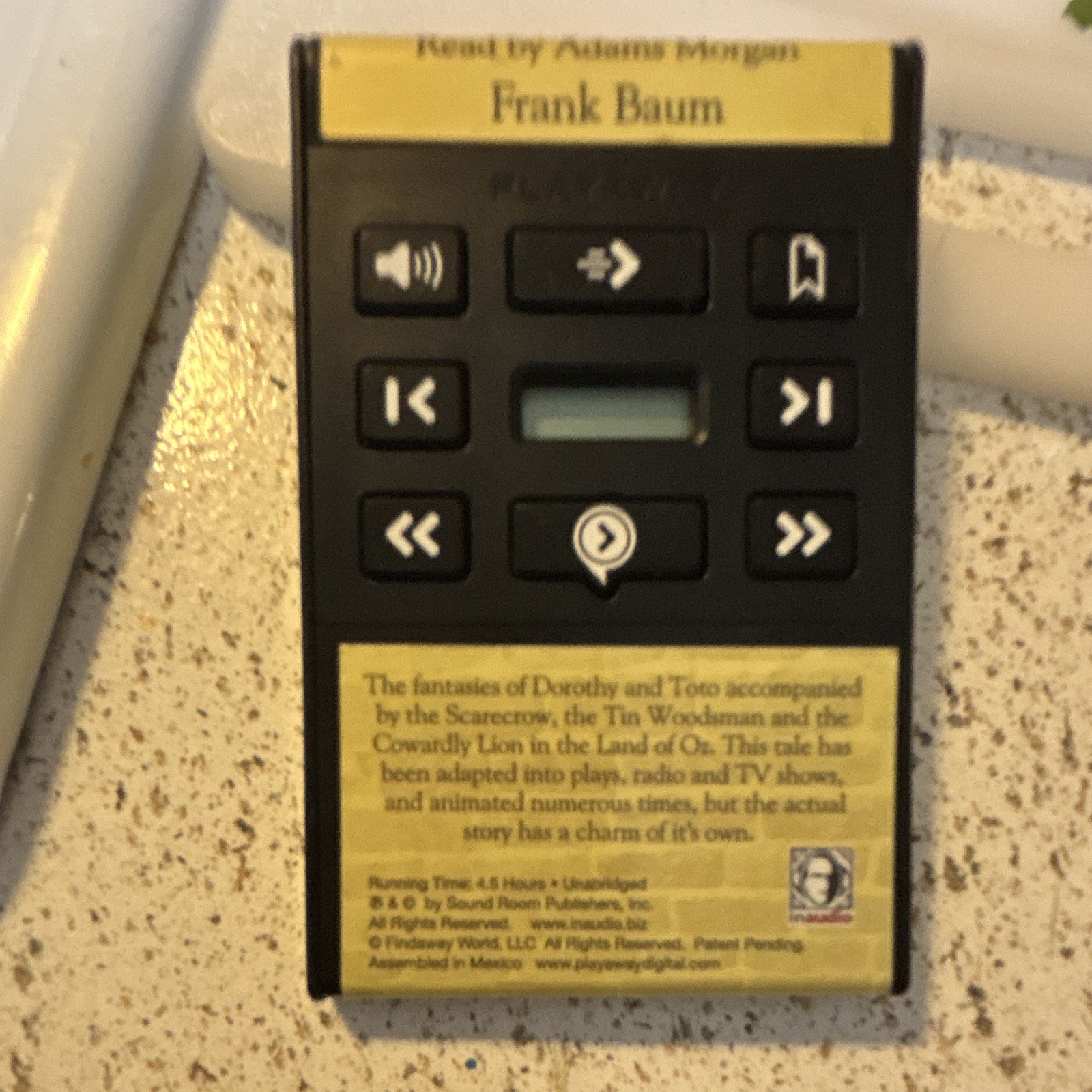 The Wizard of Oz Unabridged Audiobook, Frank Baum, Adams Morgan, 4.5h
