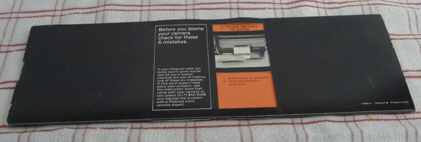 Polaroid 6 Tips for Great Color Photos Paper Guide Slide – Hard To Find