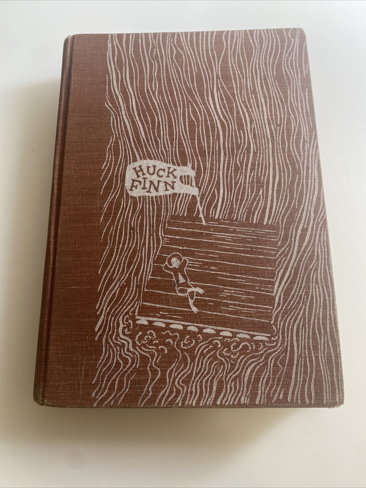 1951 Huckleberry Finn Mark Twain Illustrated Larger Print Book aba
