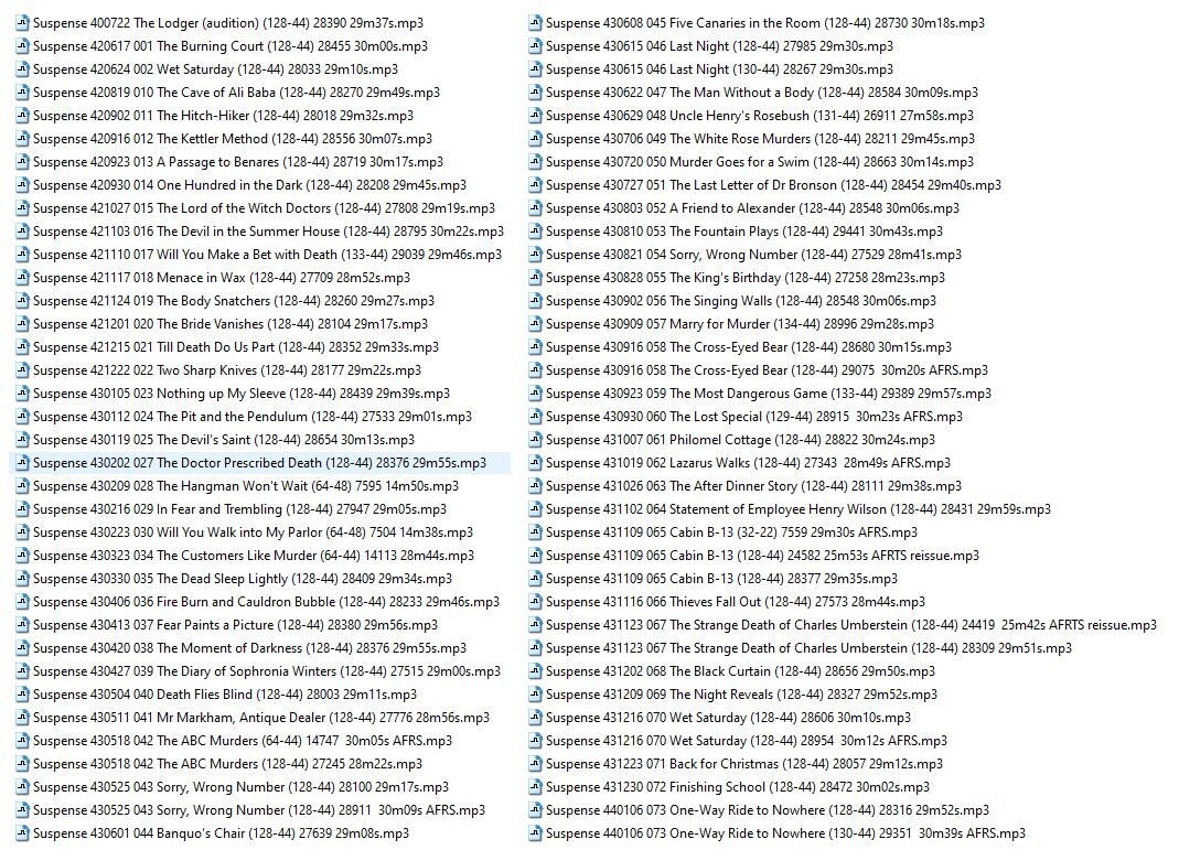 SUSPENSE 1940S 500+ Unique Oldtime Radio Shows MP3 OTR On USB Flash Drive