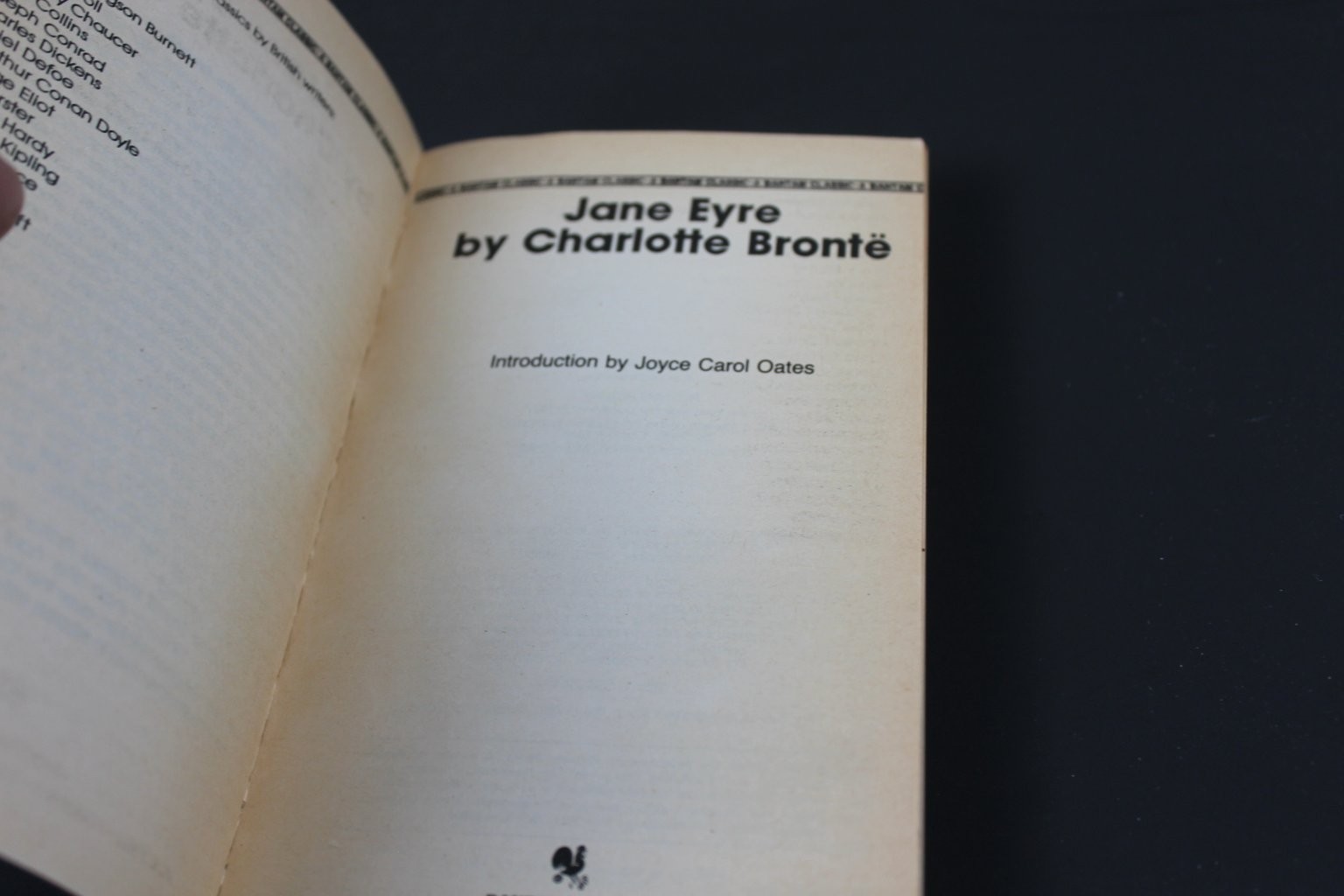 Jane Eyre Charlotte Bronte 1981 Bantam Classic Joyce Carol Oates Introduction