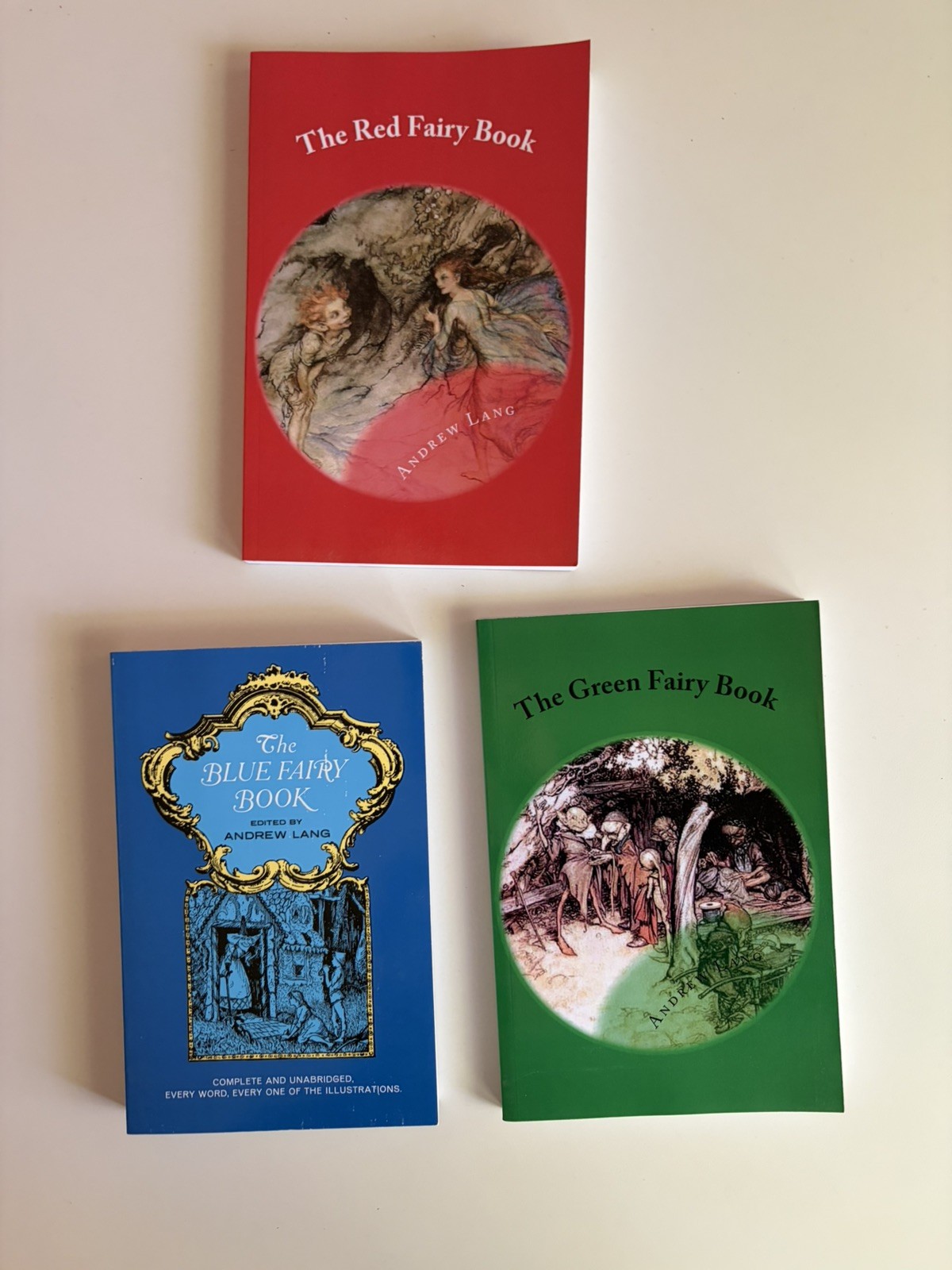 Andrew Lang Fairy Book Lot Red Green Blue PB Classics Excellent Condition