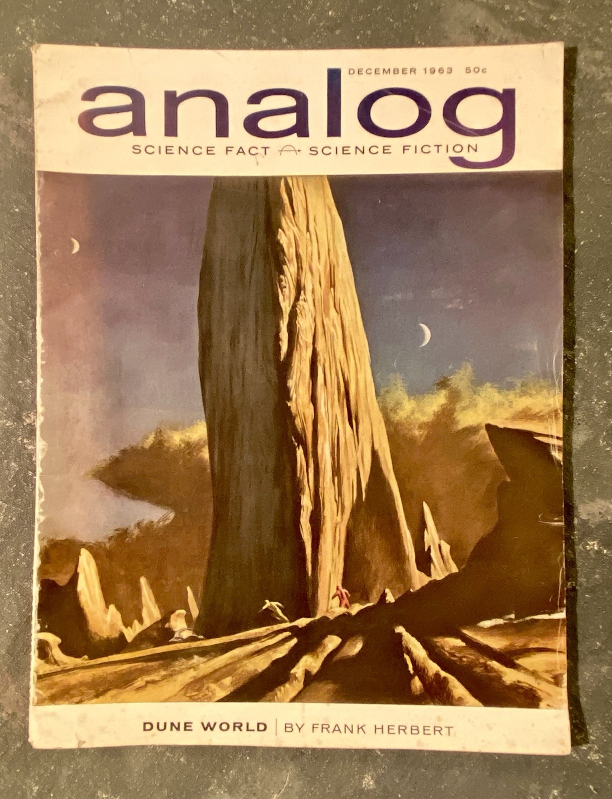 Analog Magazine December 1963 First Part Dune World by Frank Herbert Very Good!