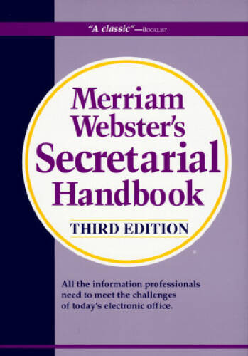Merriam-Websters Secretarial Handbook (Third Edition) – Hardcover – GOOD