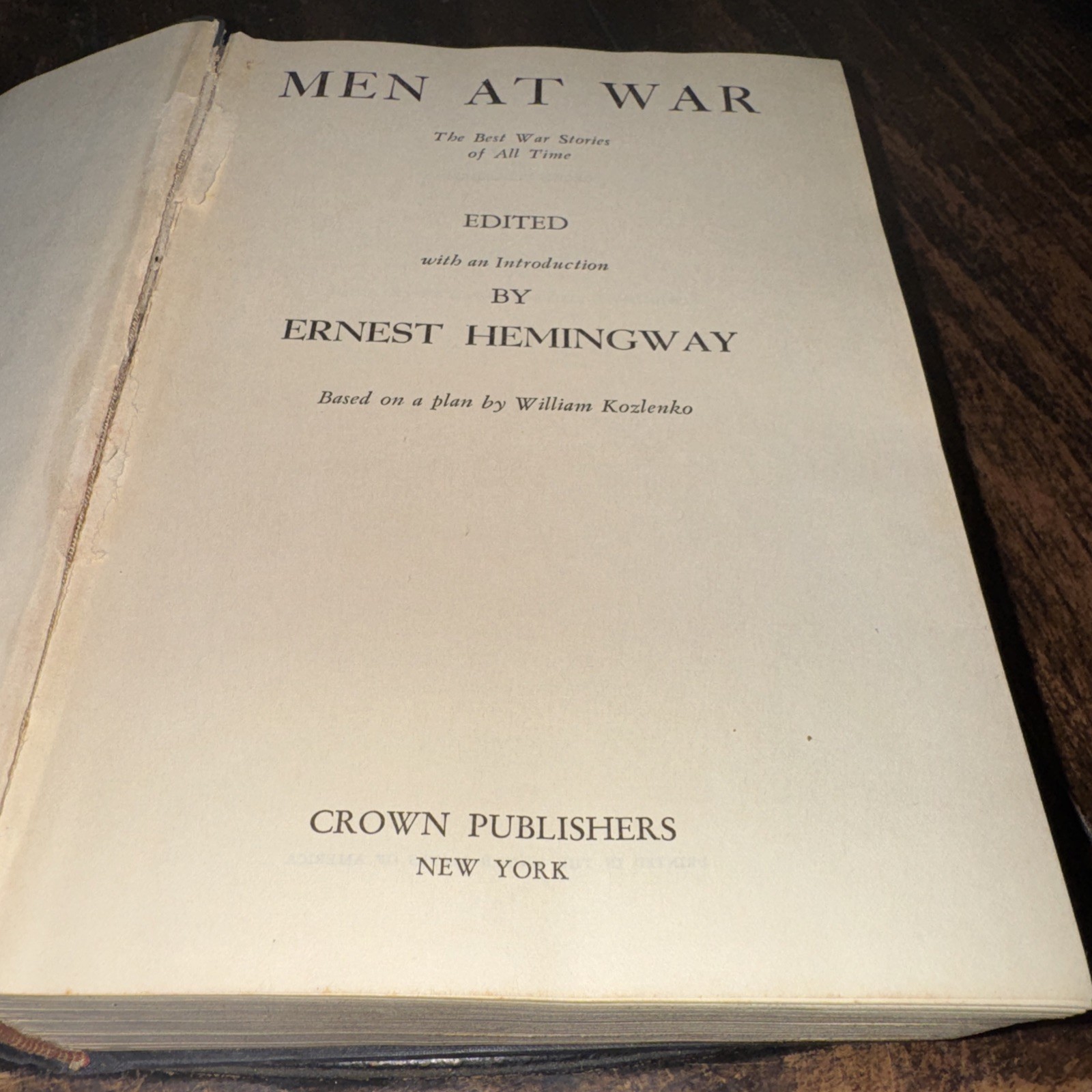 Antique 1942- Men At Work By Ernest Hemingway