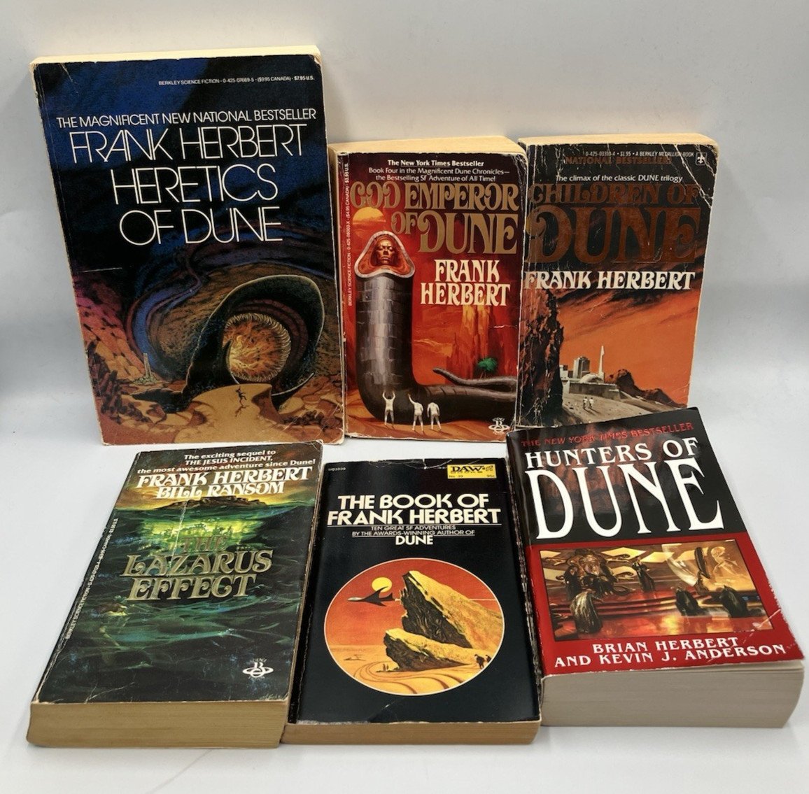 Lot Of 6 Vintage Frank Herbert Brian Herbert Some Dune Lazarus Paperbacks