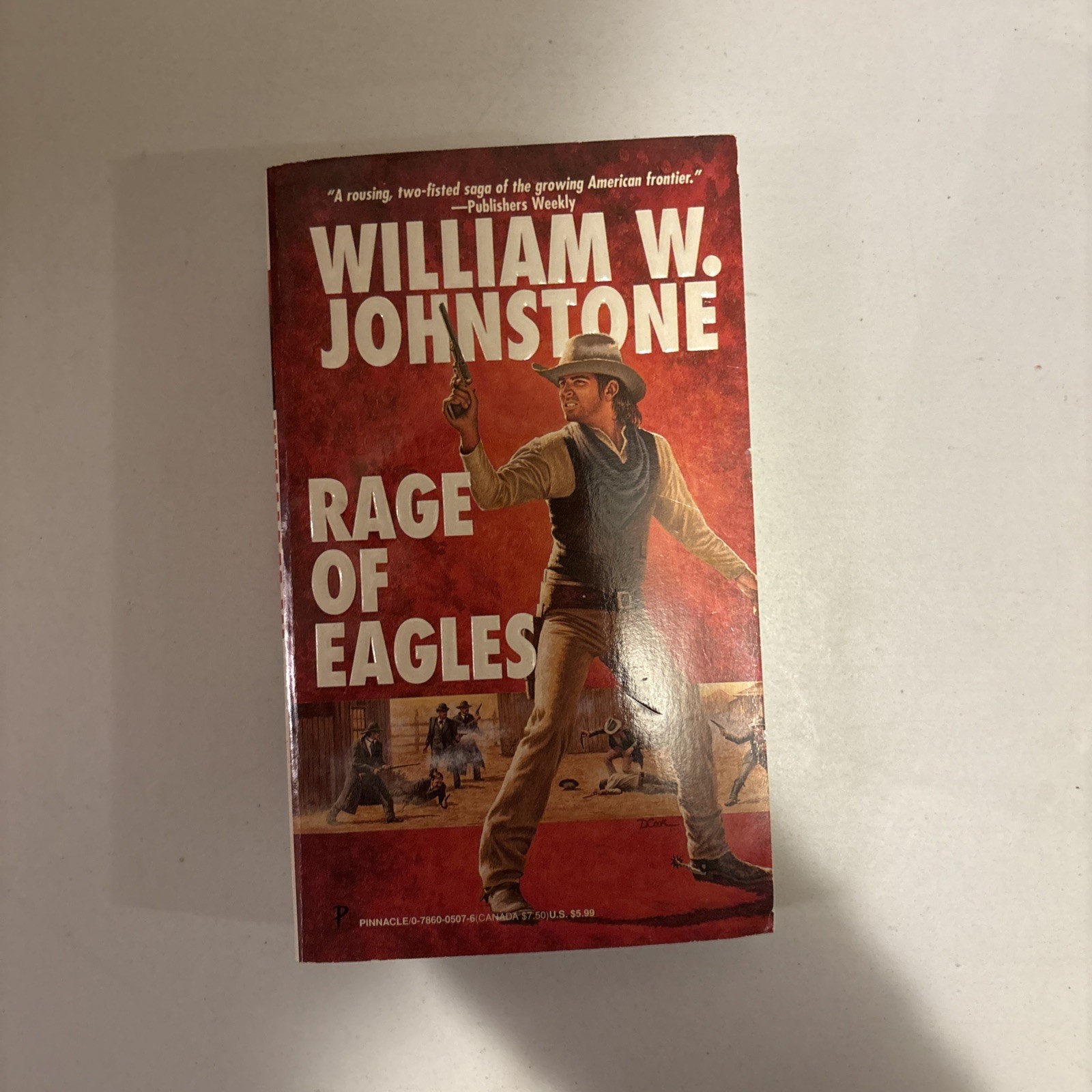 Lot of 8 William W. Johnstone Western Paperbacks – Ex‑Library – Action Series