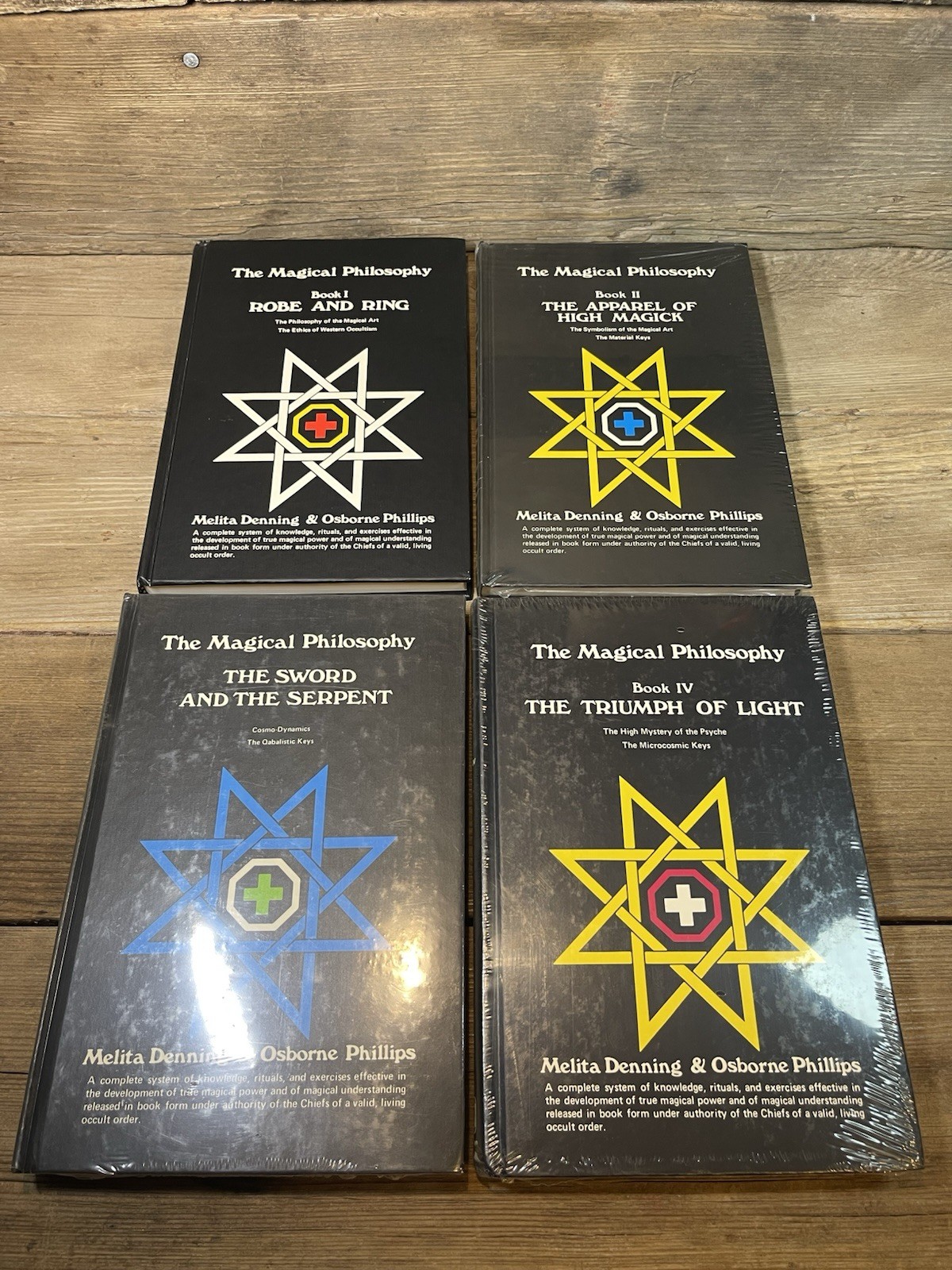 “The Magical Philosophy” Denning Phillips 1st Edition Hardcovers Vol 1-4 (3 New)