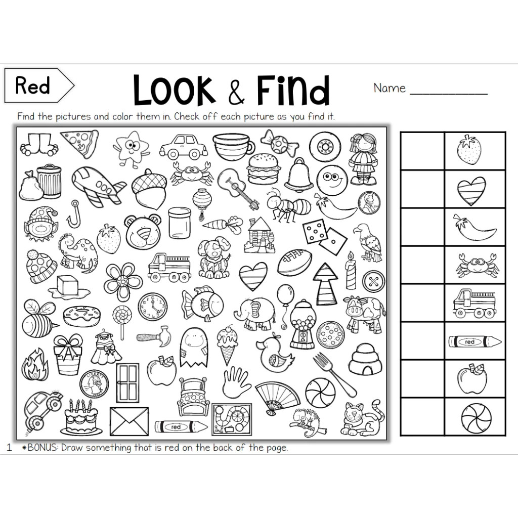 Look & Find Hidden Pictures Game for Kids 101 Pages, With Answer