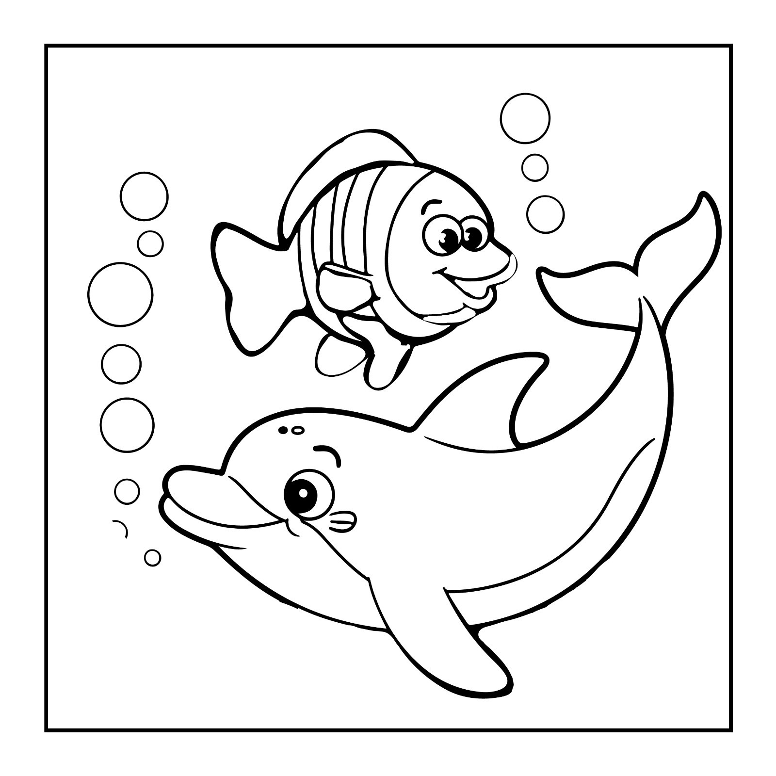Bold fish Coloring Bookfor Kids & Adults | Cute Designs
