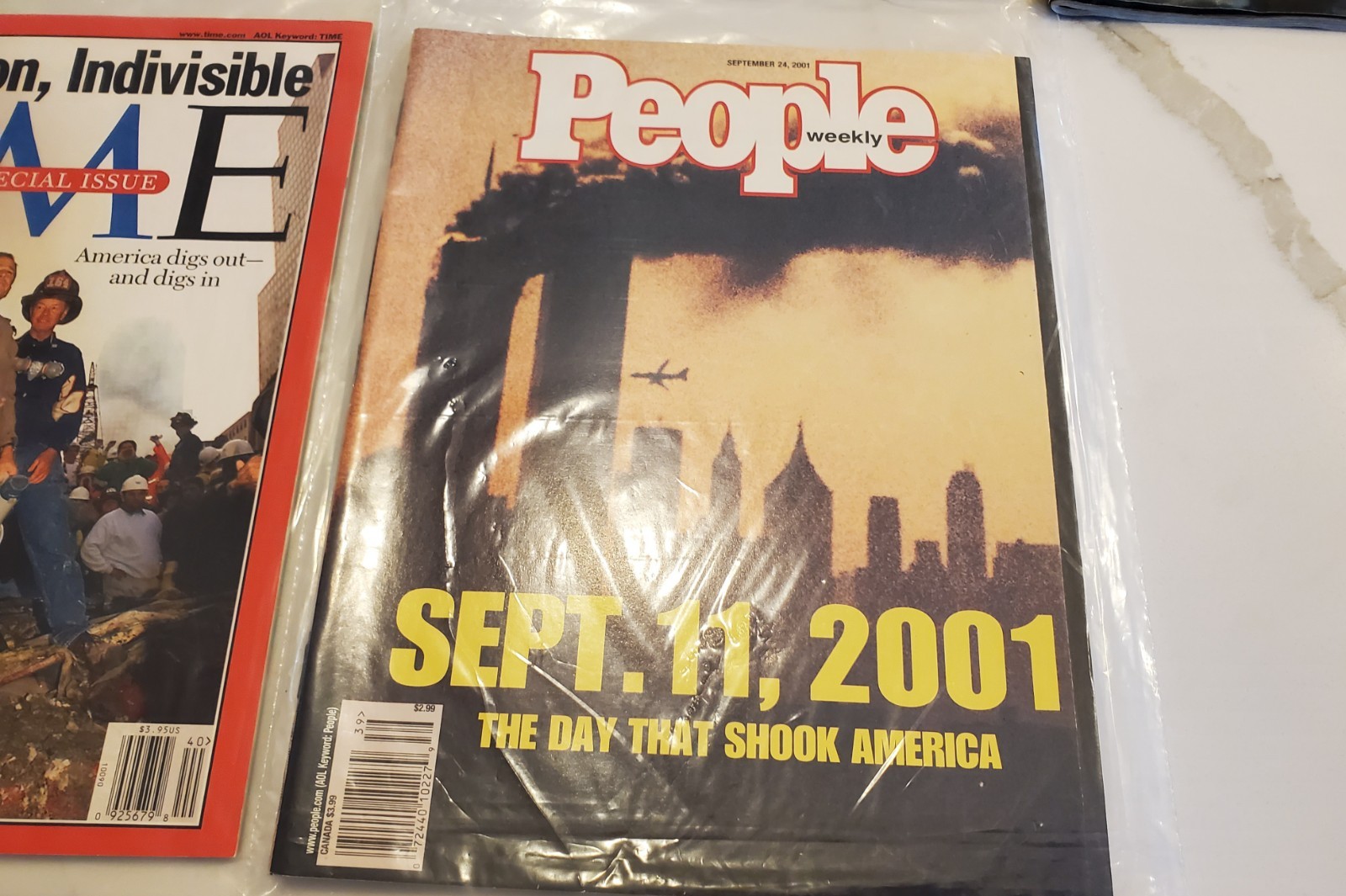 Lot of 7 +1 September 11th 2001 9/11 Magazines Special Editions: Time Newsweek