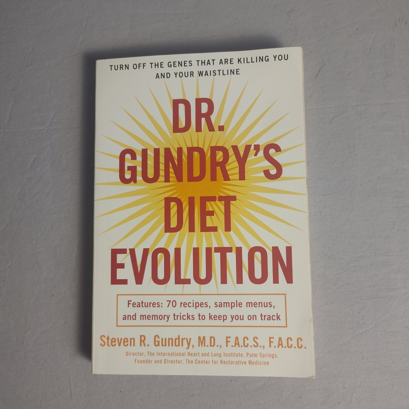 Dr Gundry’s Diet Evolution Steven R Gundry MD Paperback Health Fitness 1043