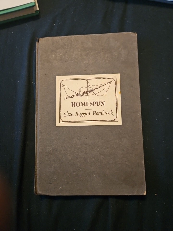 Rare 1917 Signed. Homespan Eliza Hoggan Hornbrook. Antique.