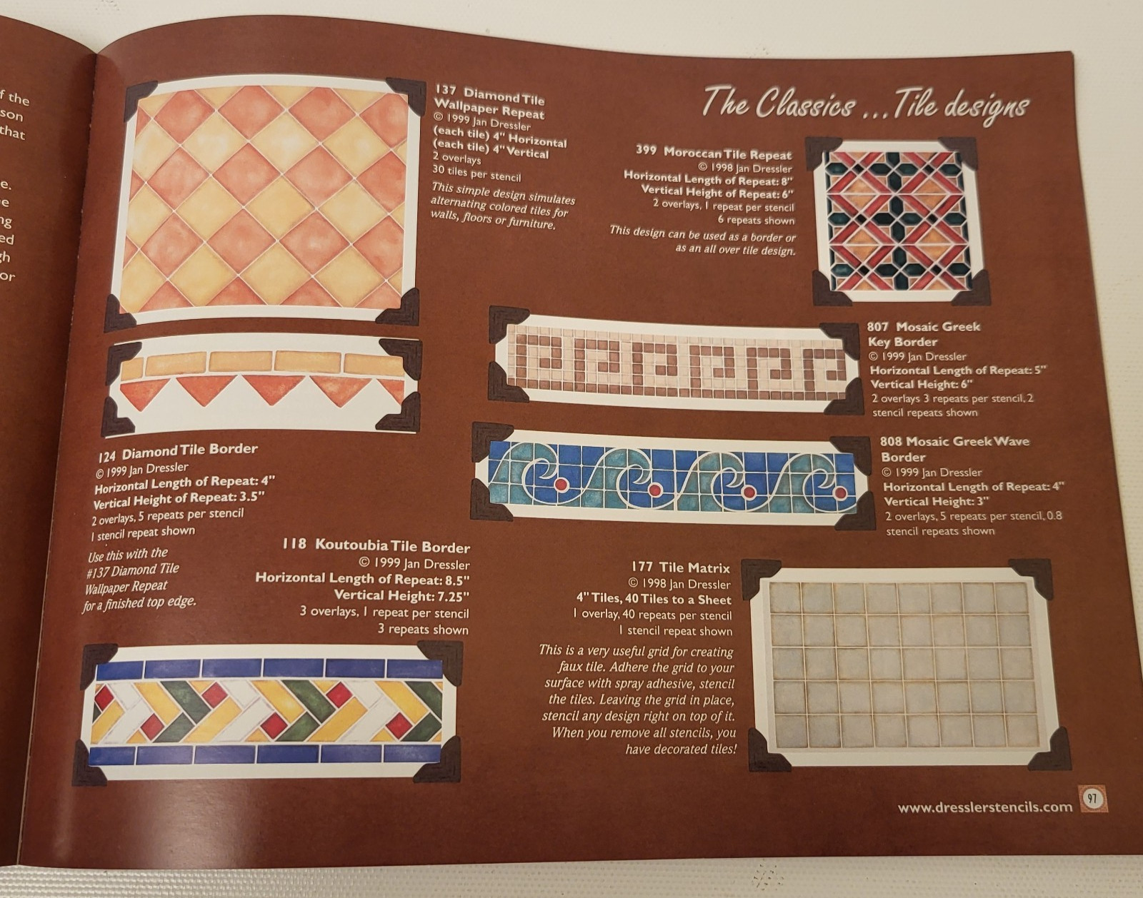 2001 Dressler Stencil Company Illustrated Product Catalog Book – 160 pages