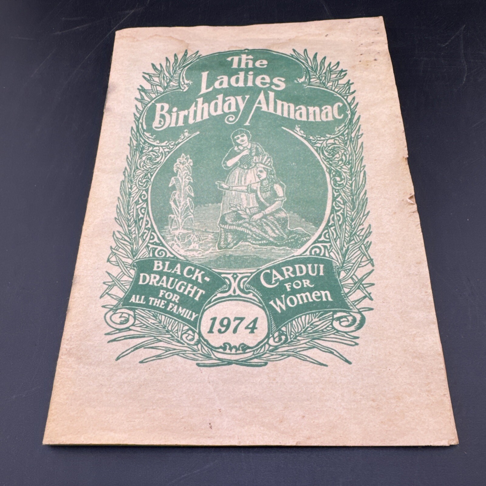 Vtg The Ladies Birthday Almanac1974 Charts & Advertising Very Good Condition