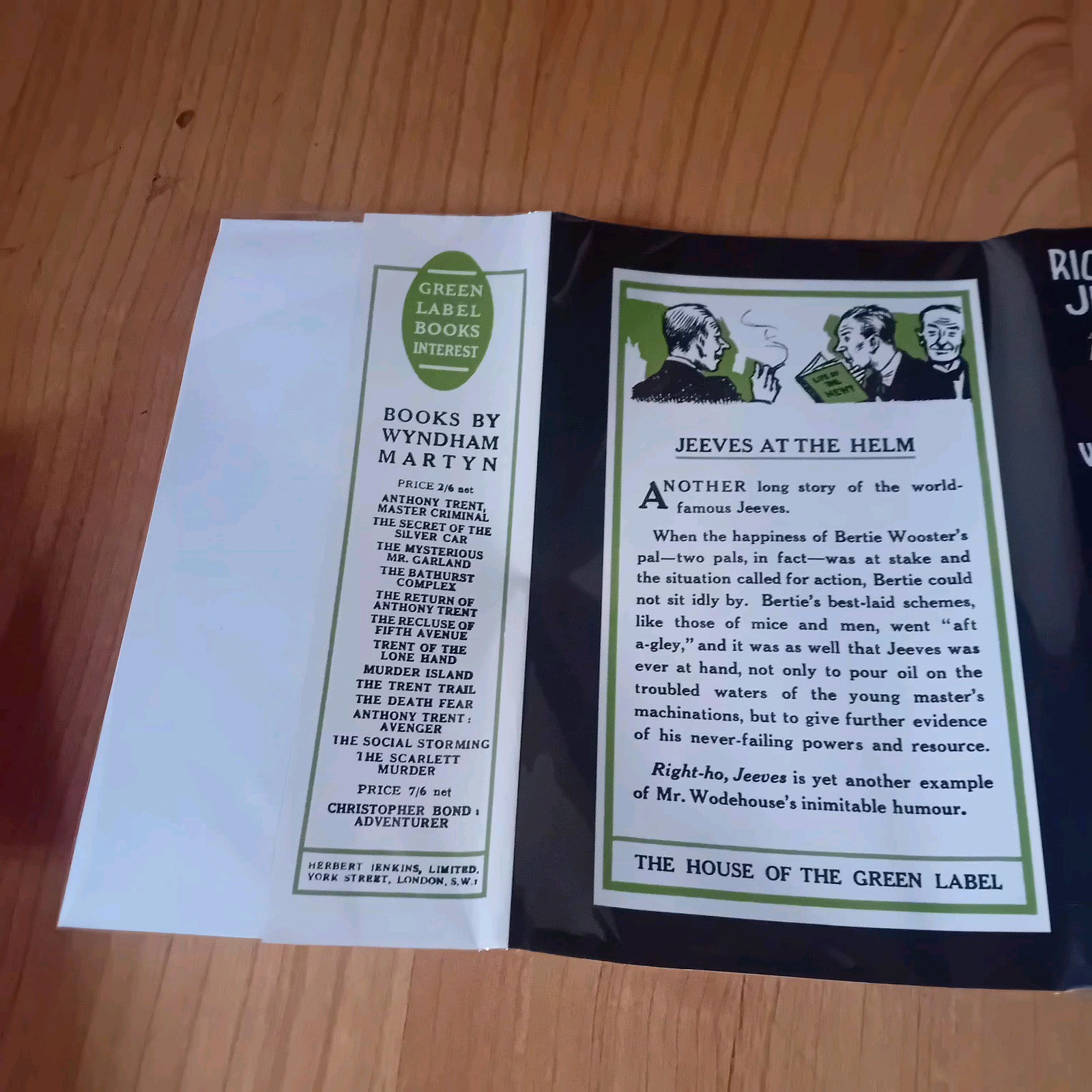 P.G.Wodehouse Right Ho,Jeeves Fifth Print 1940s Facsimile D/W Herbert Jenkins VG