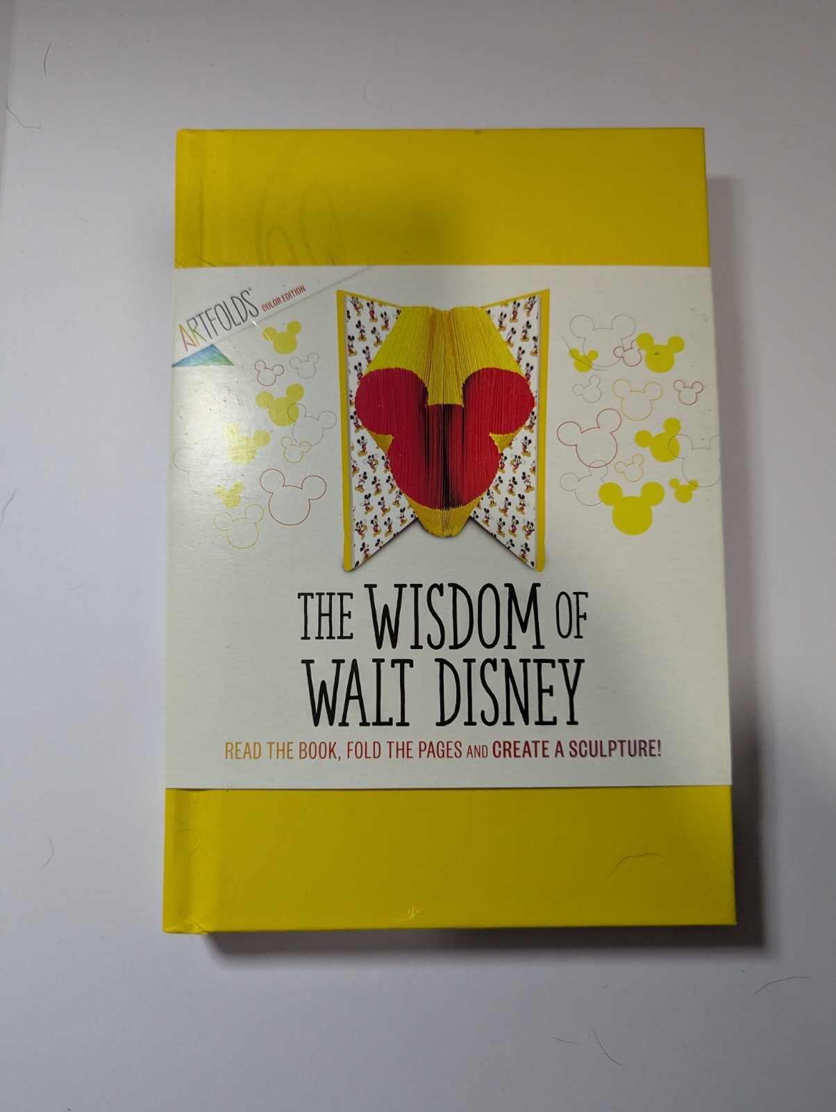 The Wisdom of Walt Disney Artfolds Read Book Fold Pages & Create A Sculpture NEW