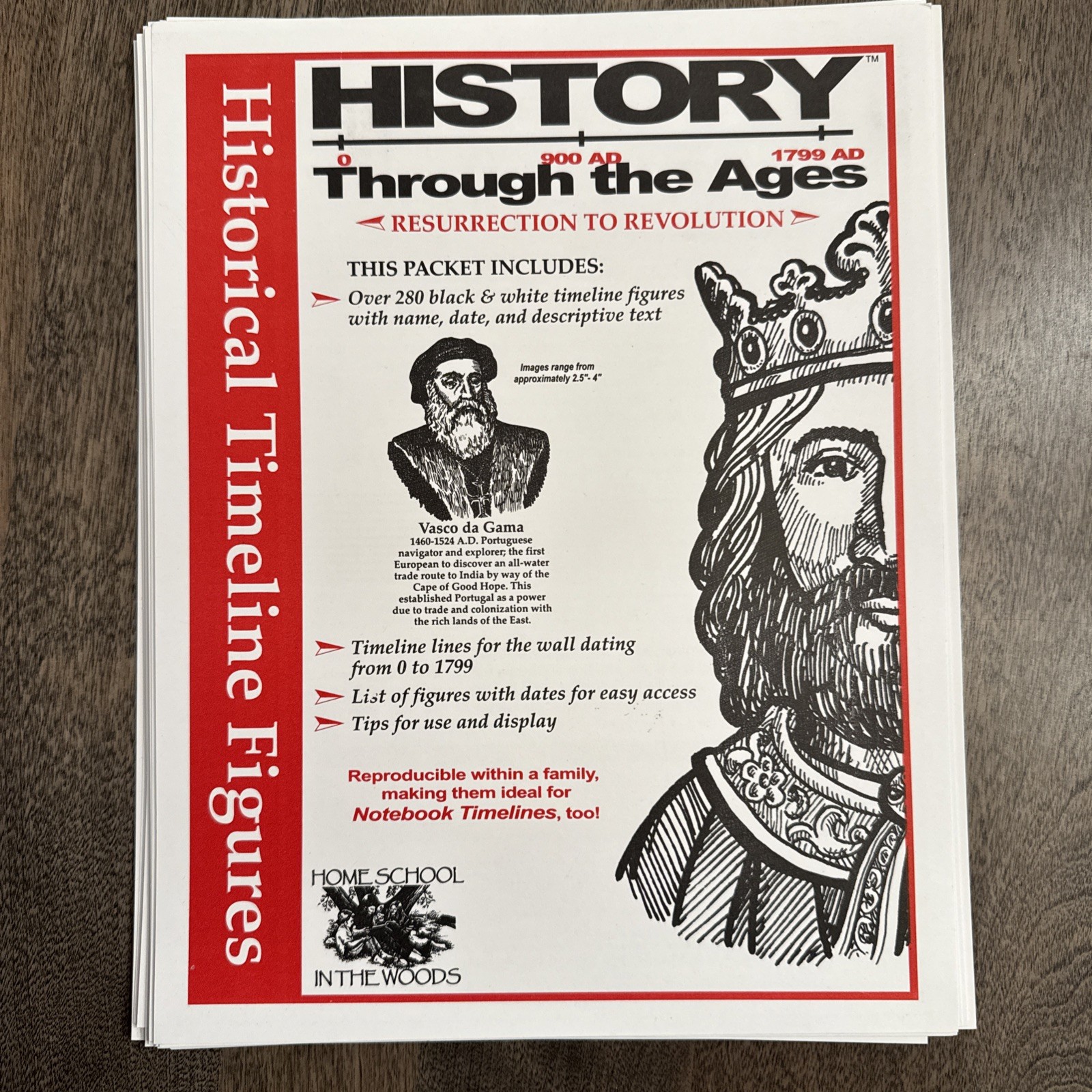 History Through the Ages Historical Timeline Figures 0-1799 Unused homeschool