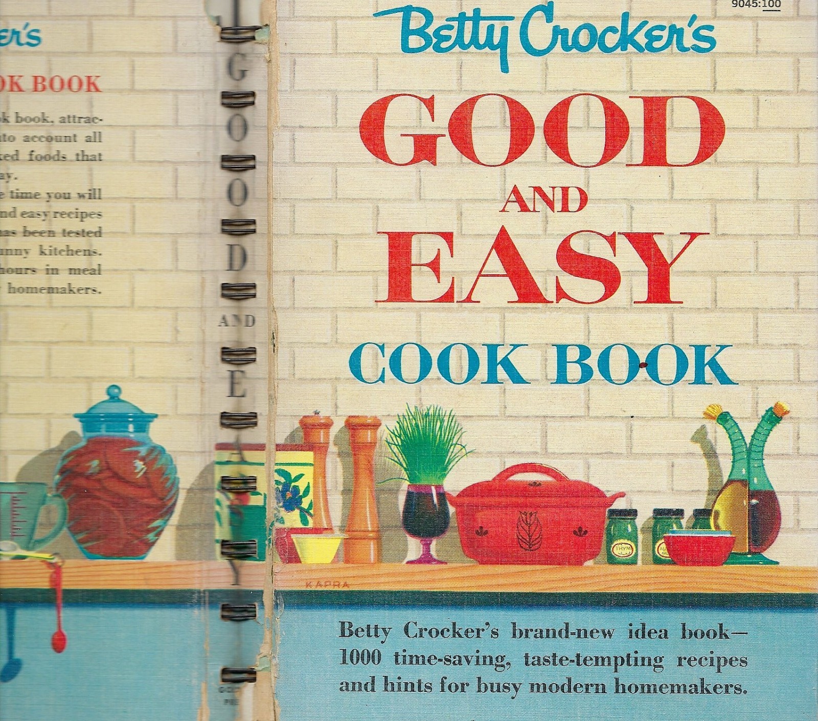 Vintage 1954 BETTY Crocker – GOOD and EASY COOKBOOK 1st Edition Spiral
