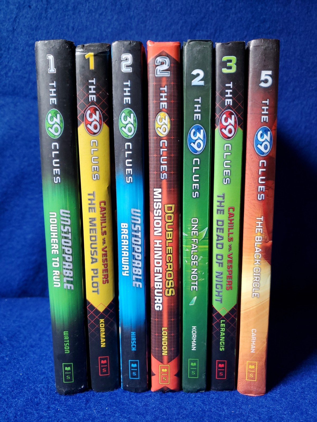 Lot of 7 The 39 Clues HC Books – Most Include Game Cards Cahills vs Vespers